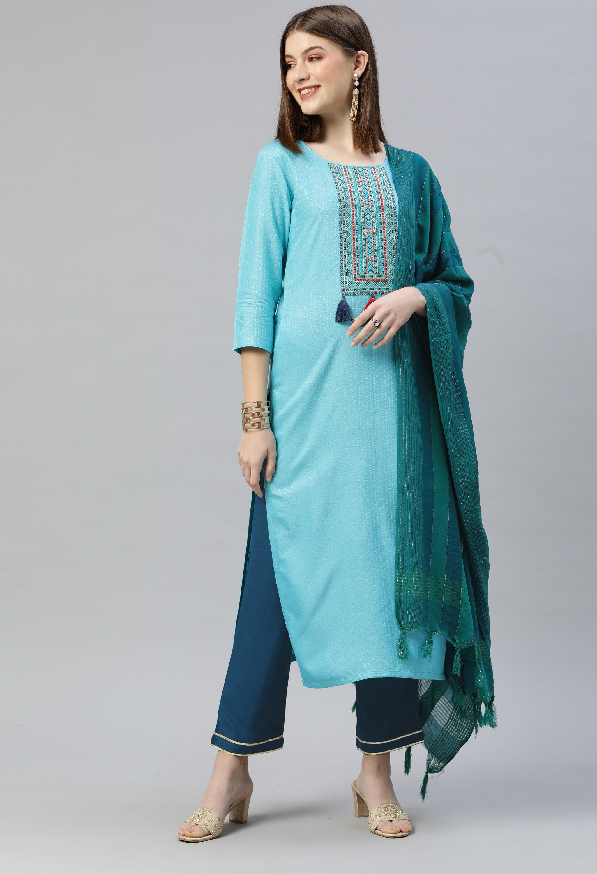 Blue colour shop kurtis online