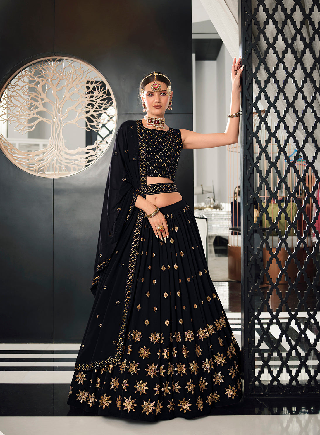 Blue color latest designer lehenga choli buy now – Joshindia