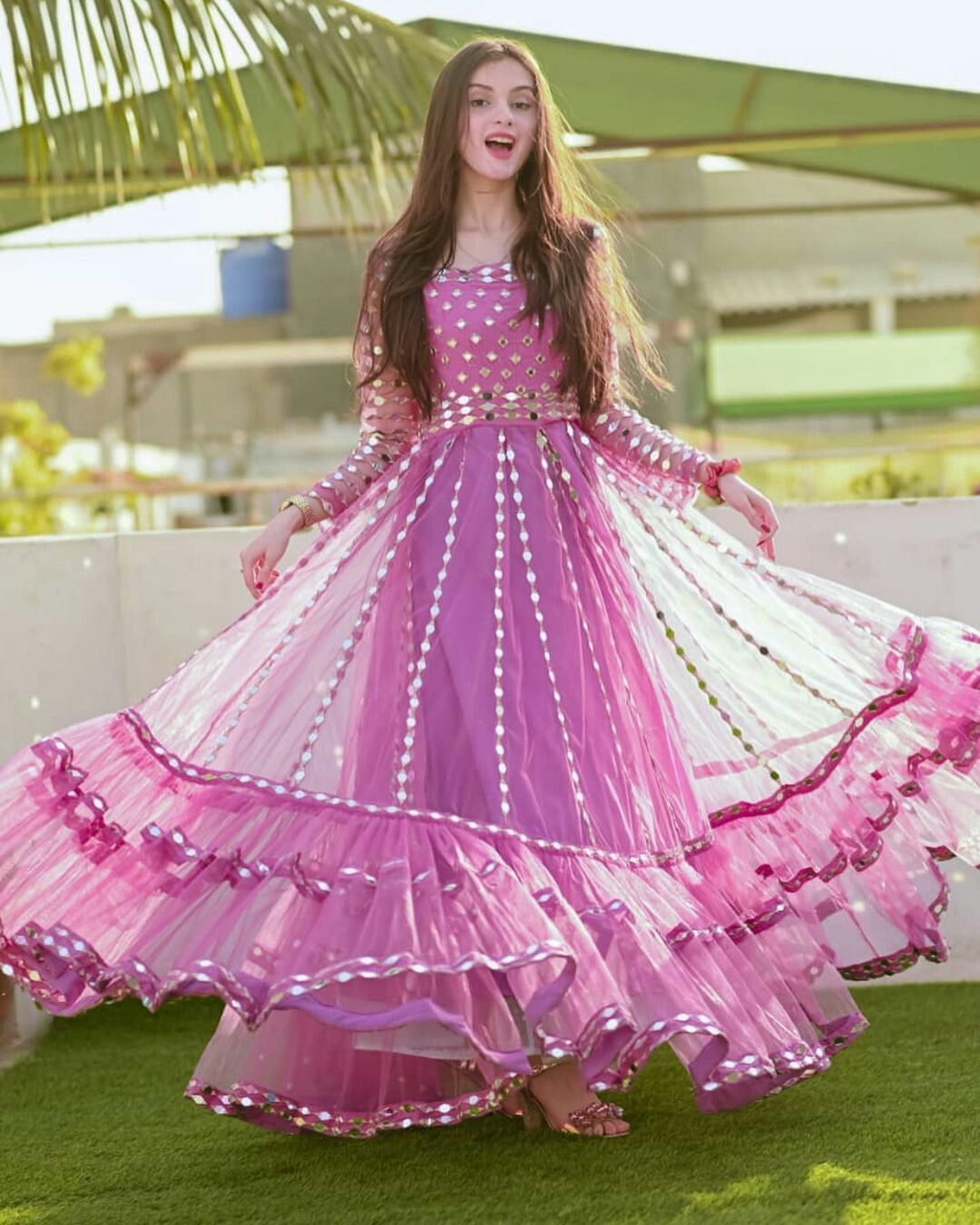 Pink color fancy designer gown for wedding functions – Joshindia
