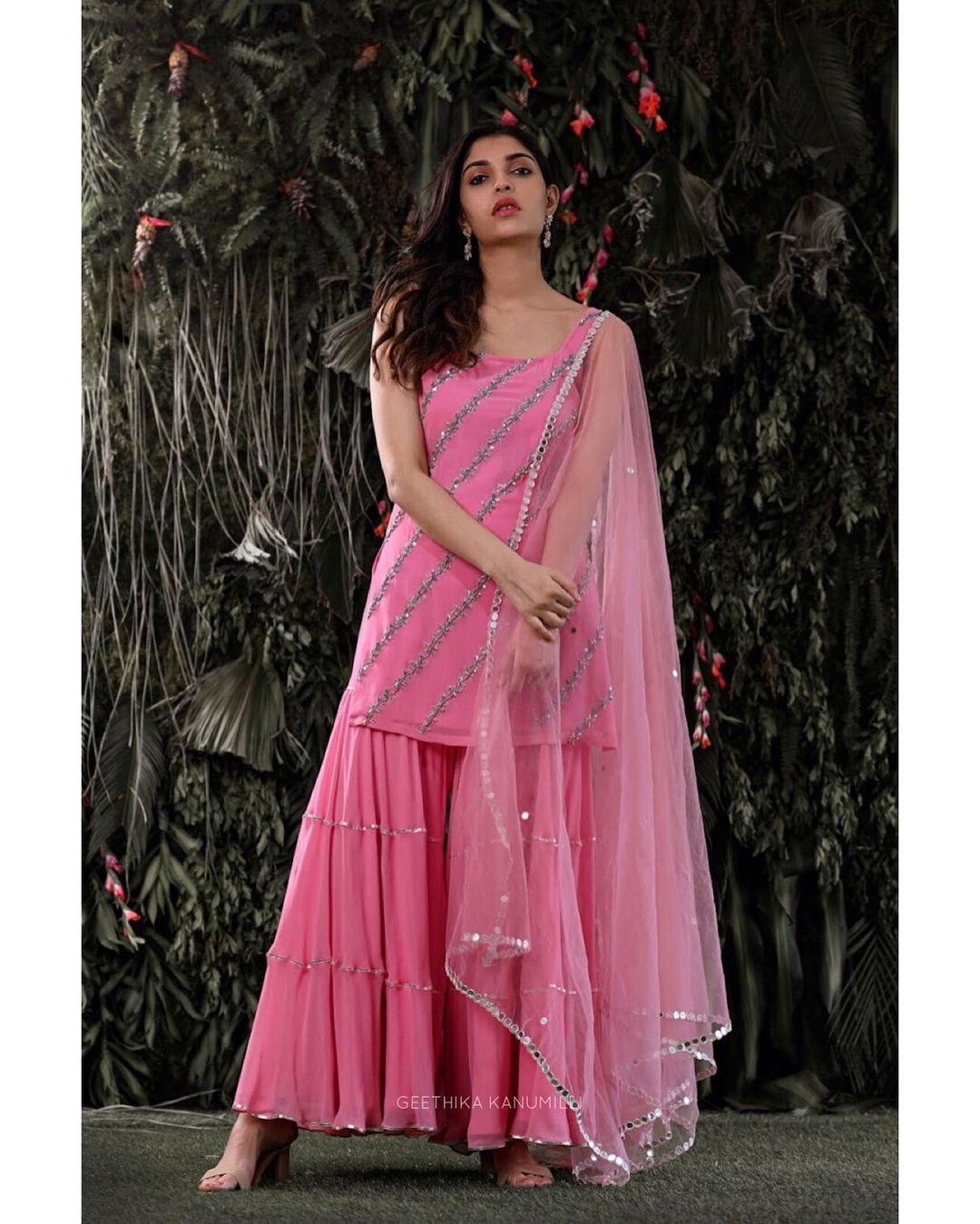 Pink hotsell sharara dress