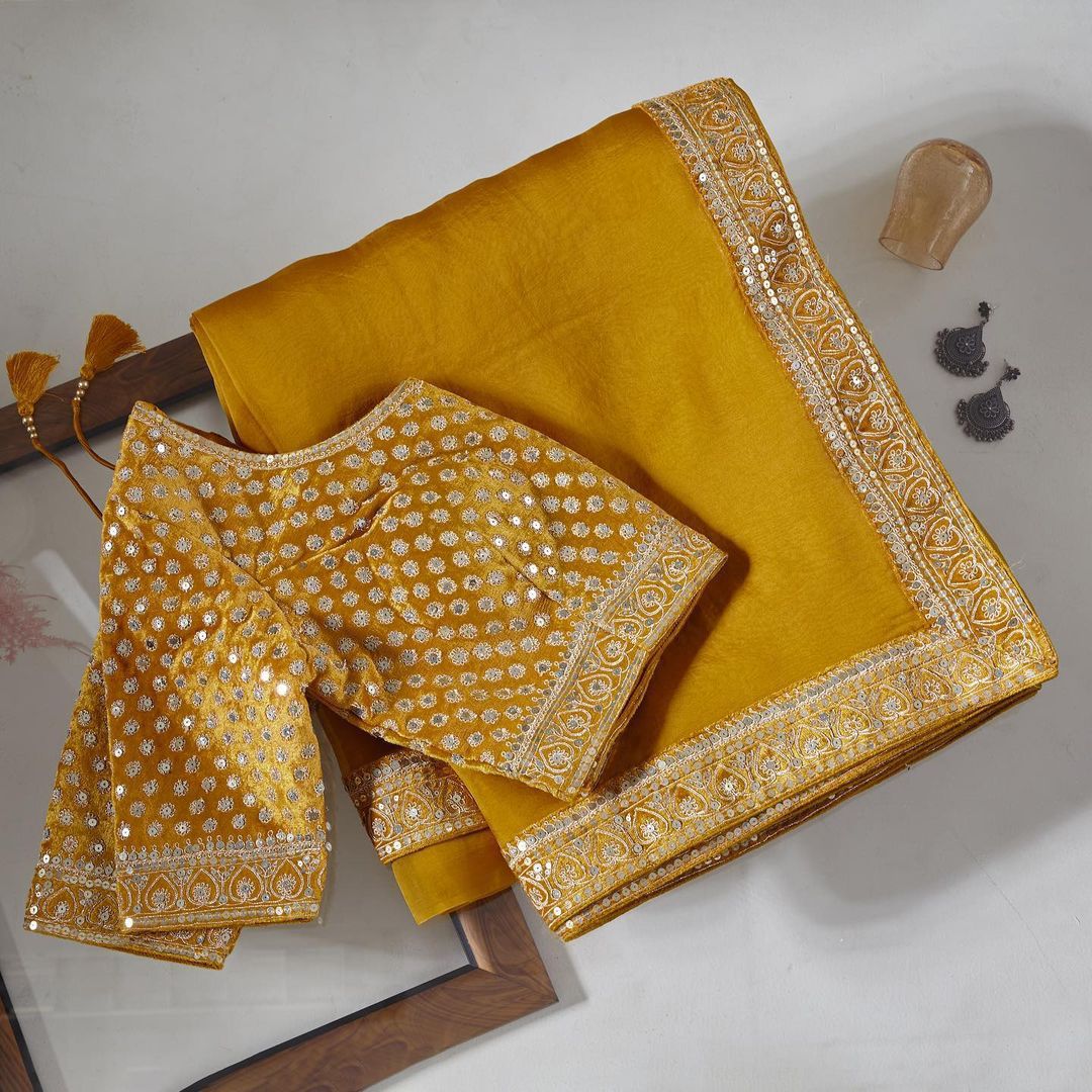 Beautiful Yellow Saree For Wedding Buy Now – Joshindia
