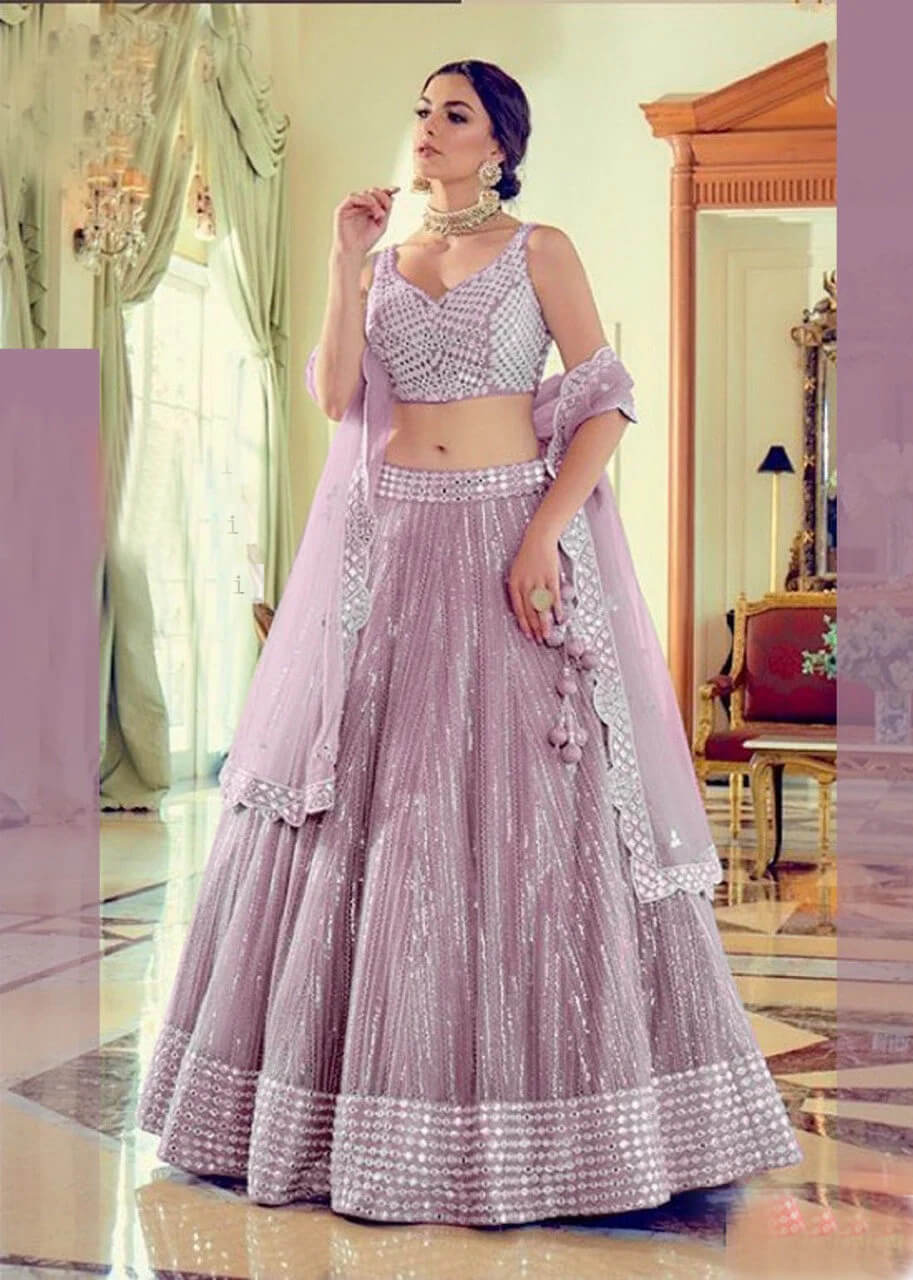 Beautiful Lilac Color Lehenga Choli For Wedding – Joshindia