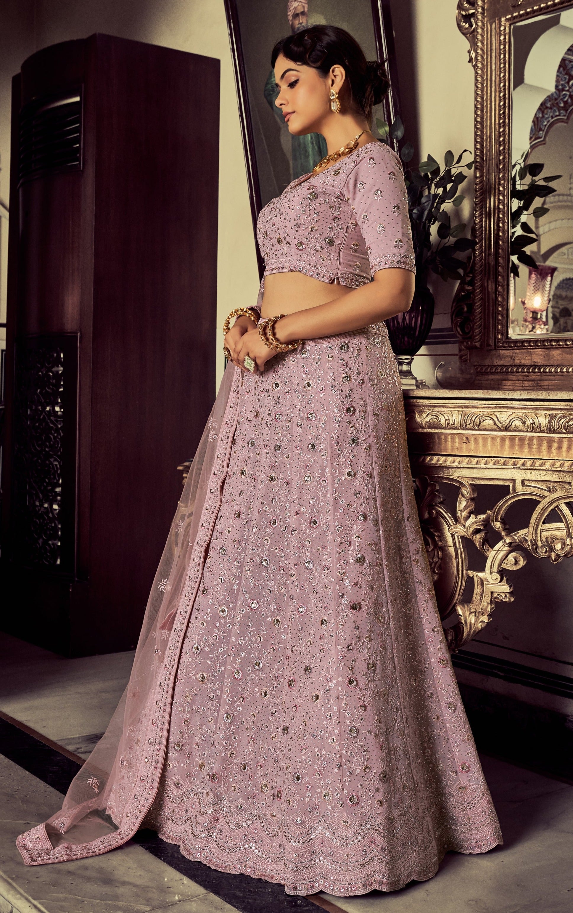 Wine purple lehenga Bridal jewelry | Dress indian style, Indian bridal  dress, Indian bridal outfits