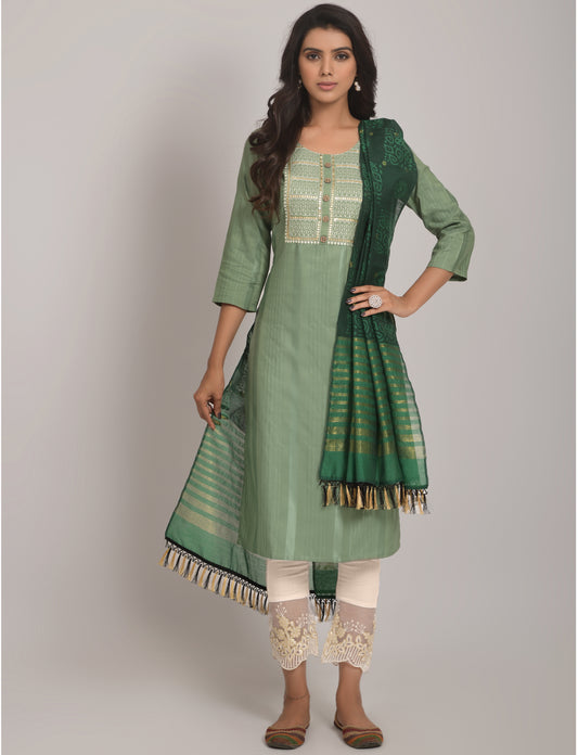 Buy Trendy Pista Green Kurtas Online in India - Joshindia