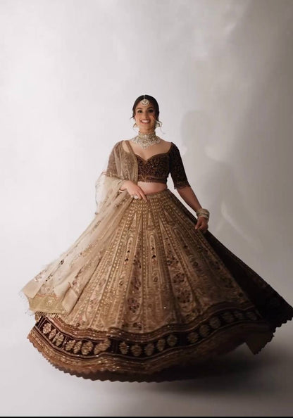 Dazzle this festive season with this beautiful sequence lehenga