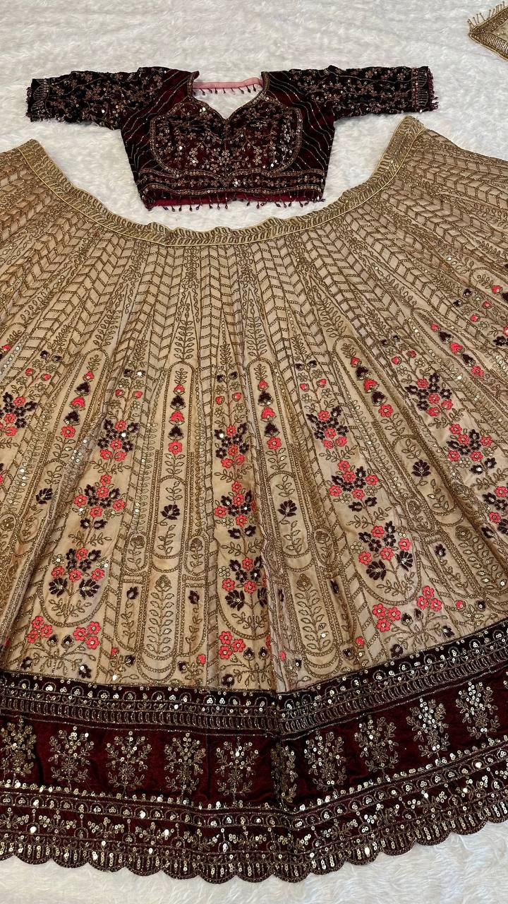 Dazzle this festive season with this beautiful sequence lehenga