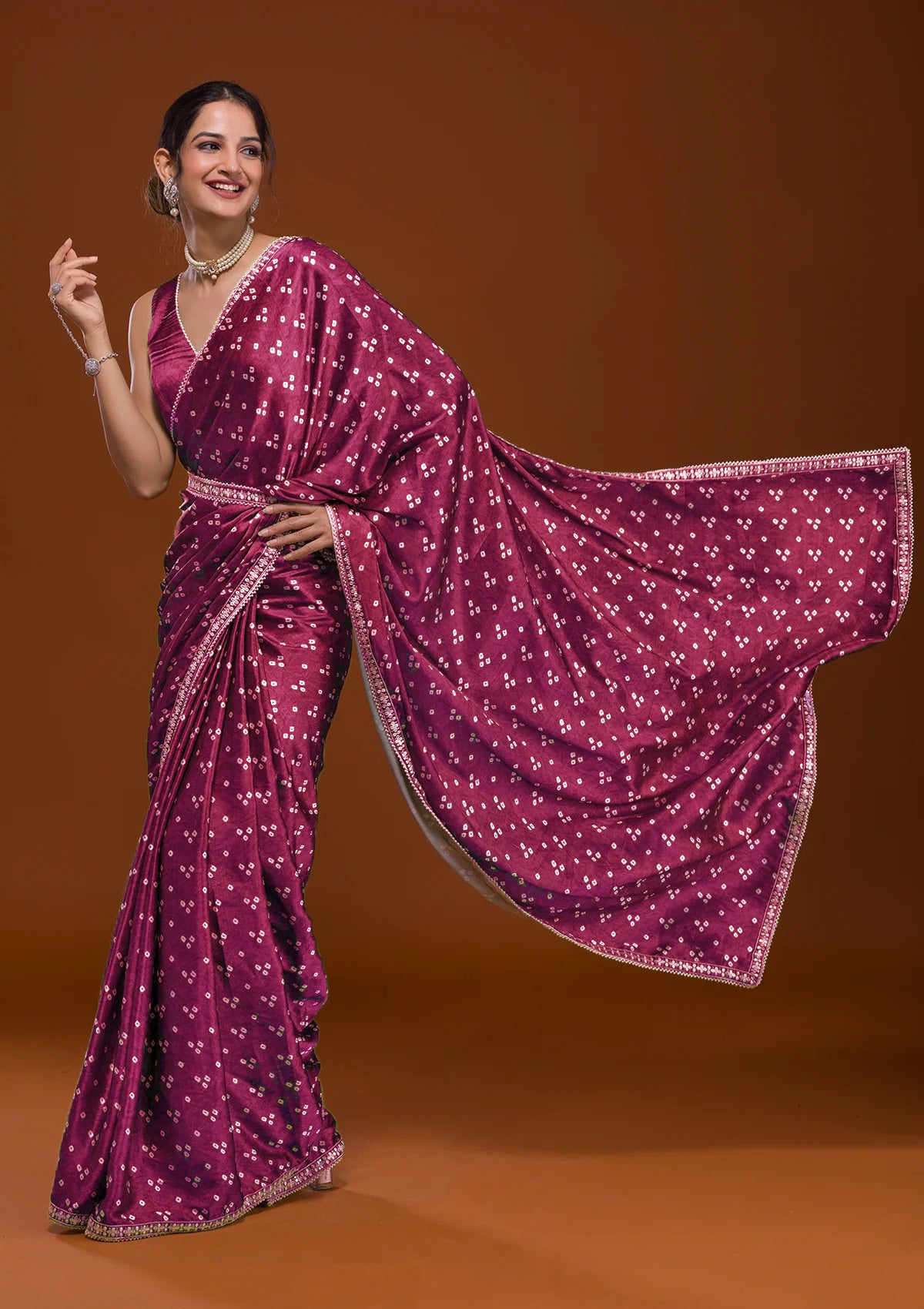 Rani Colour Designer Sarees - Joshindia