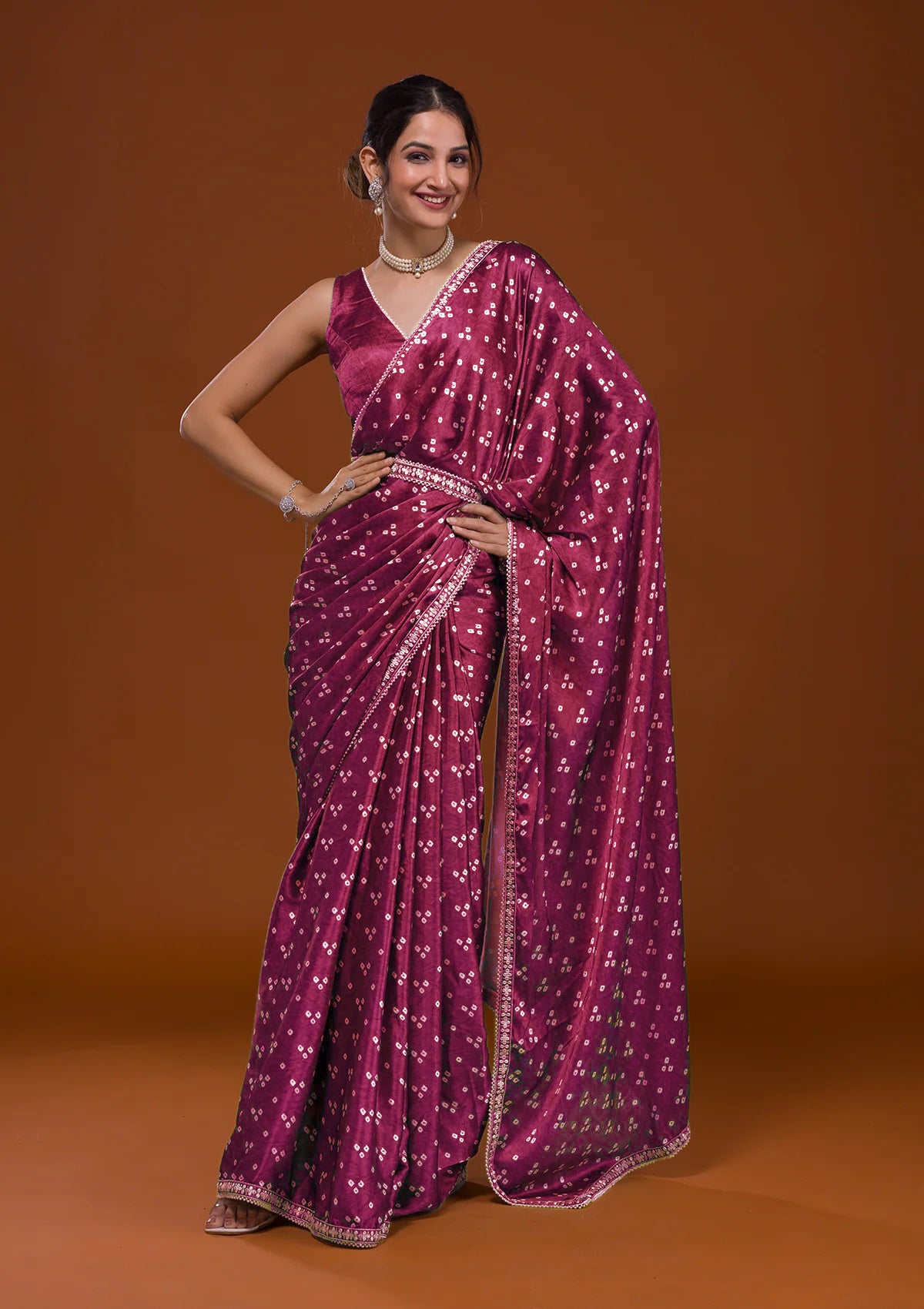 Rani Colour Designer Sarees - Joshindia