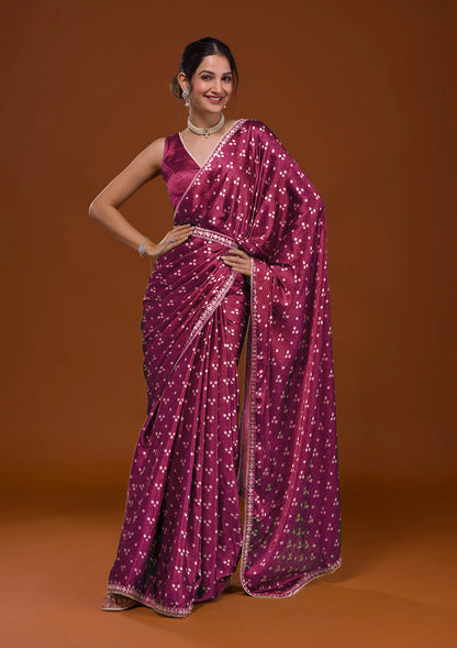 Rani Colour Designer Sarees - Joshindia