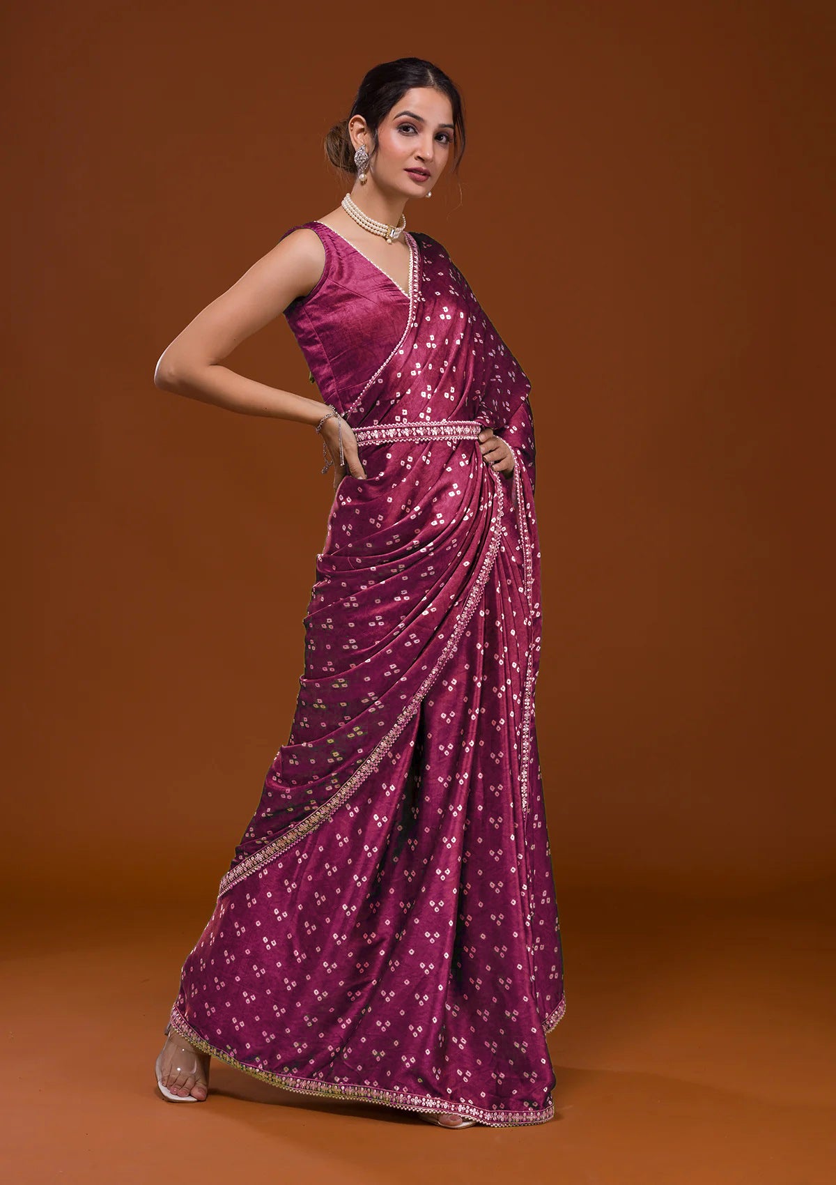 Rani Colour Designer Sarees - Joshindia