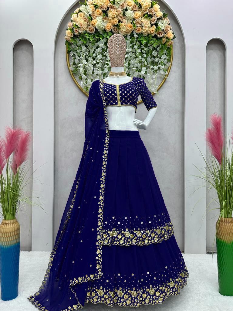 Buy Velvet Black Lehenga Choli With Full Sleeve Work Blouse Designer  Wedding Lehenga Party Wear Lehenga Online in India - Etsy