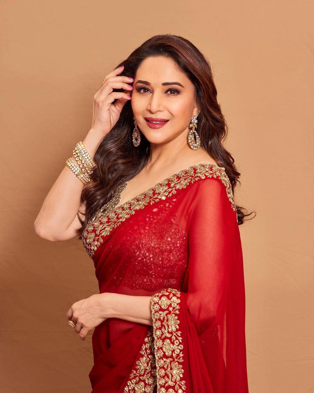 Buy Red Georgette Saree online at Best Prices in India - Joshindia