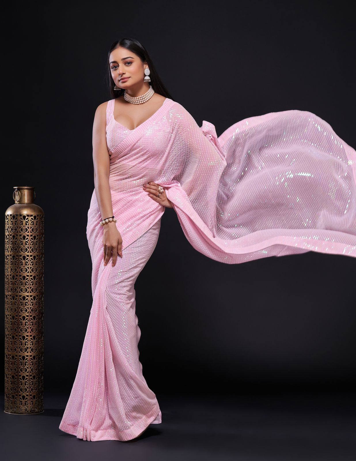 Buy Stylish Plain Pink Sarees Collection At Best Prices Online