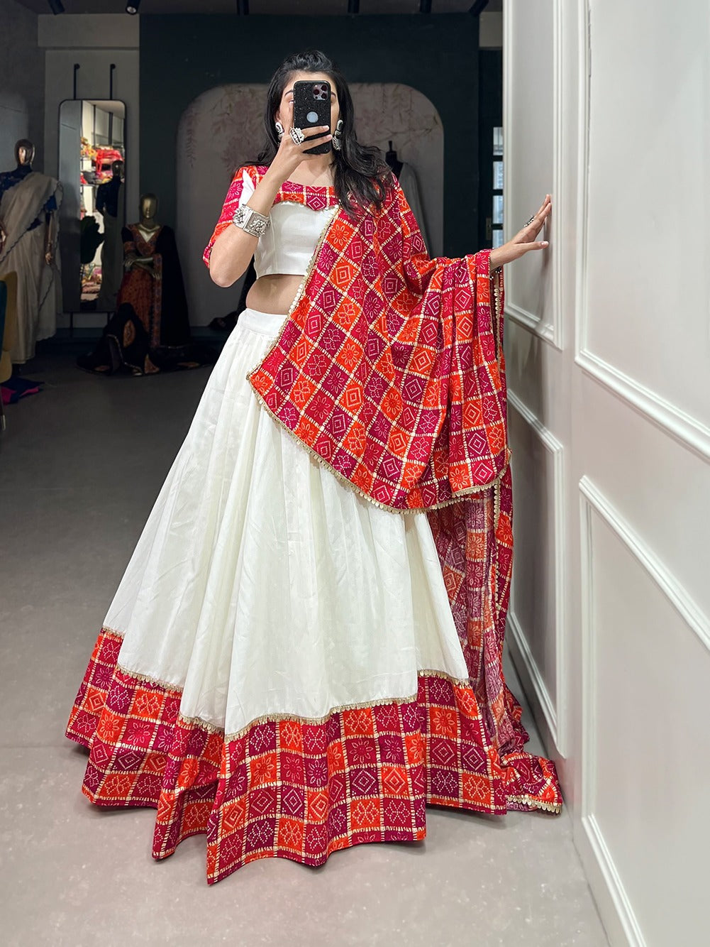 Buy Enthralling Red Art Silk Partywear Lehenga Choli | Buy online at Inddus  India.– Inddus.in