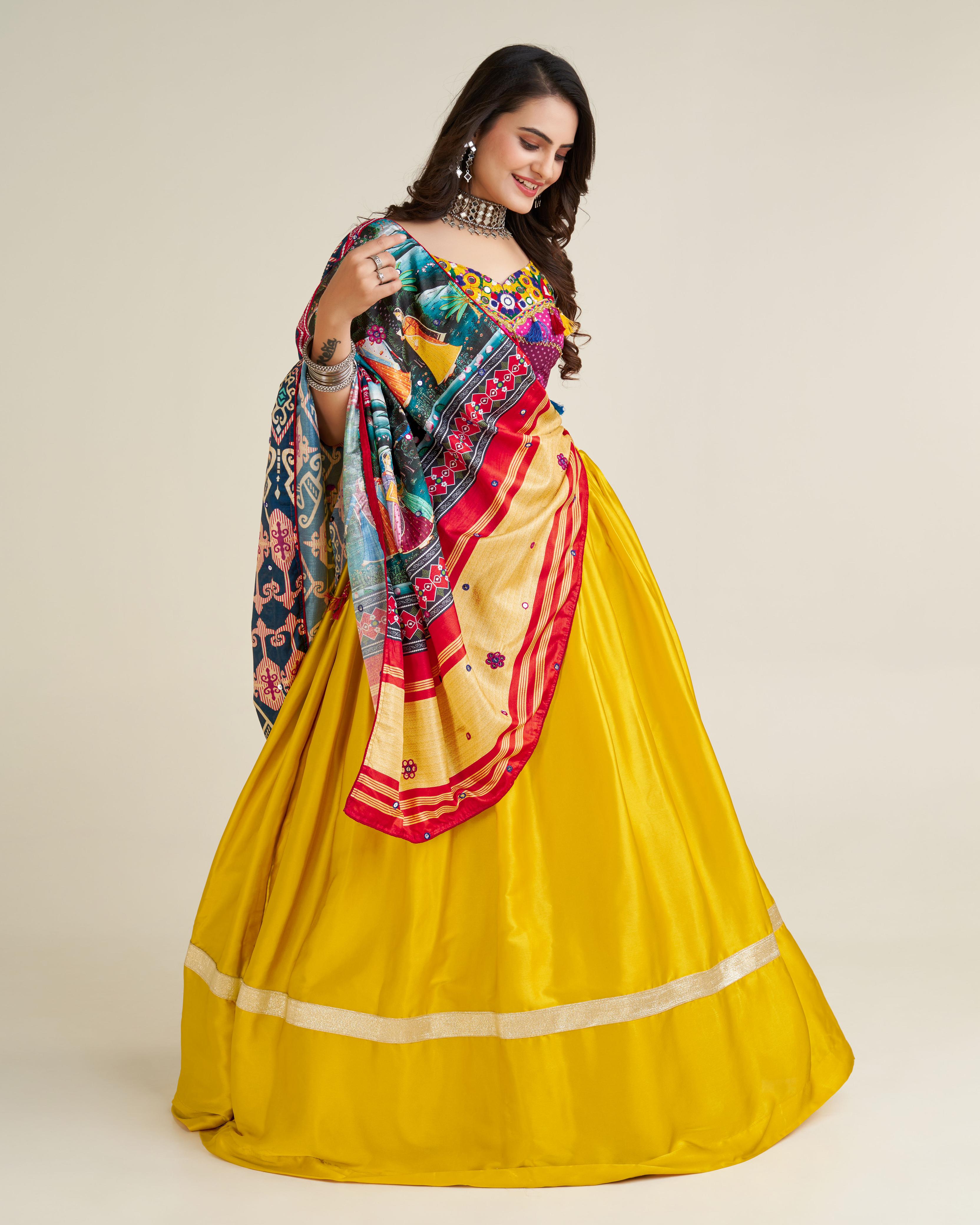Buy BookMyCostume Radha Lehenga Choli Kids Fancy Dress Costume for Girls  with Jewellery - Premium - Blue 6-7 years Online at Lowest Price Ever in  India | Check Reviews & Ratings - Shop The World