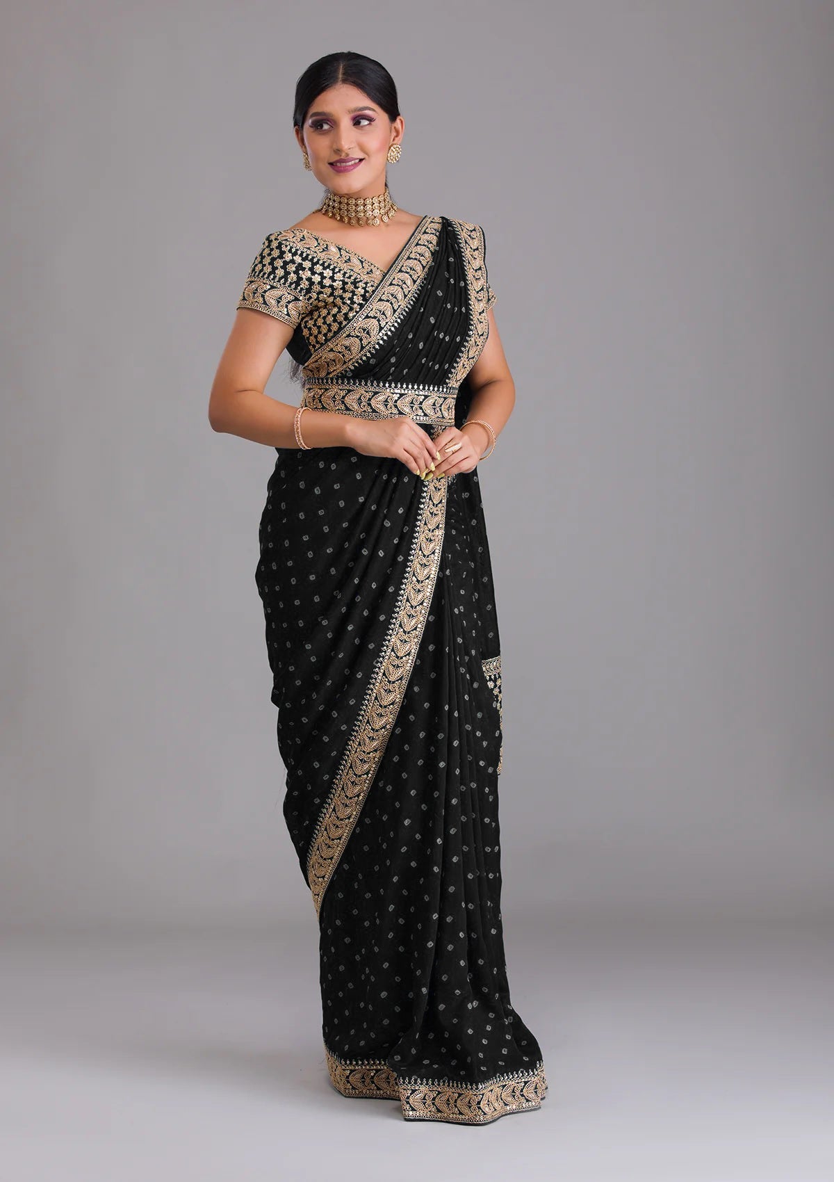 Black Saree: Black Designer Sarees Online