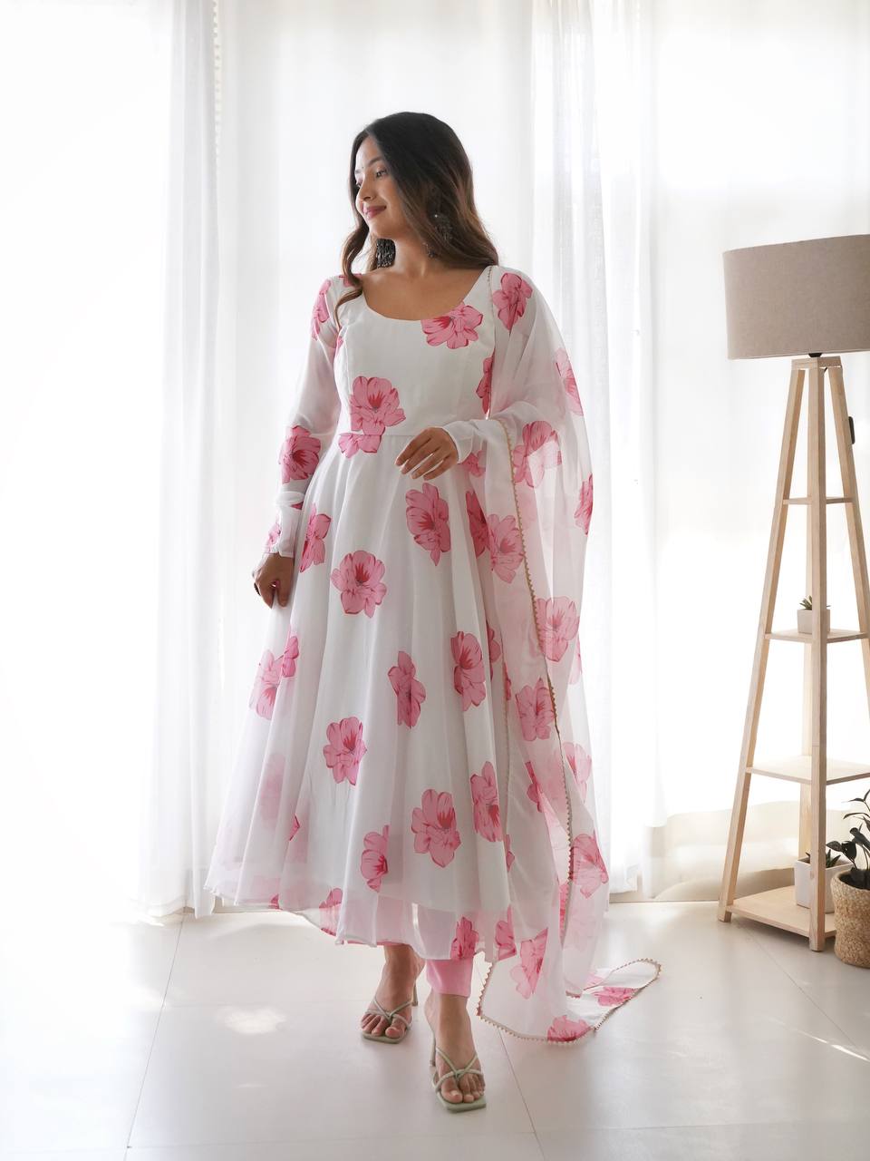 Buy White Anarkali Online In India At Best Price Offers - Joshindia