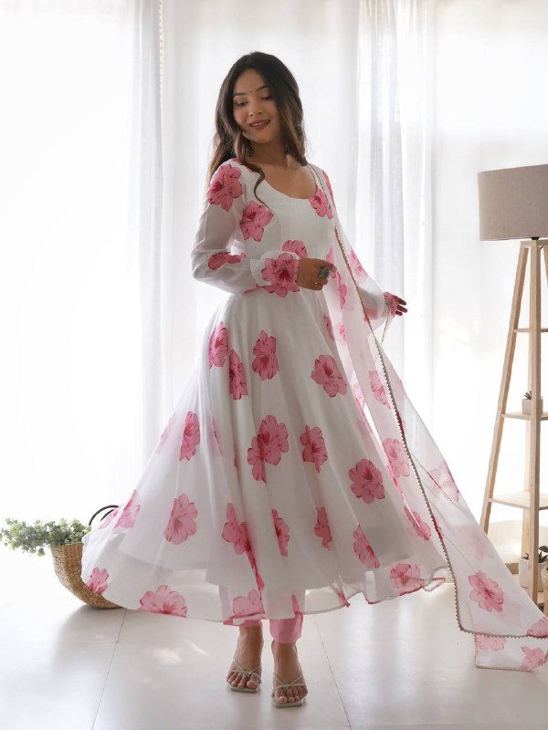 Buy White Anarkali Online In India At Best Price Offers - Joshindia