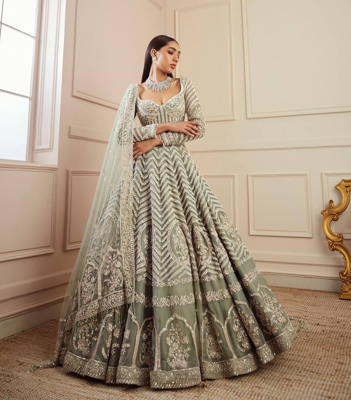 New Arrival Mehndi Lehenga Choli Online Joshindia