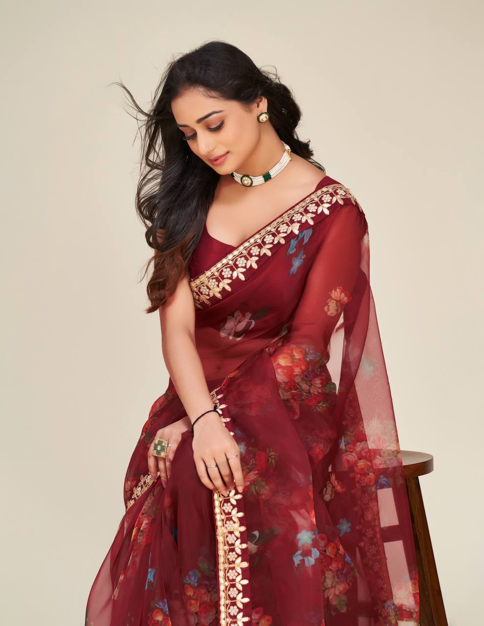 Buy Saree (Online Fashion Hub Cotton silk sarees ) at Amazon.in