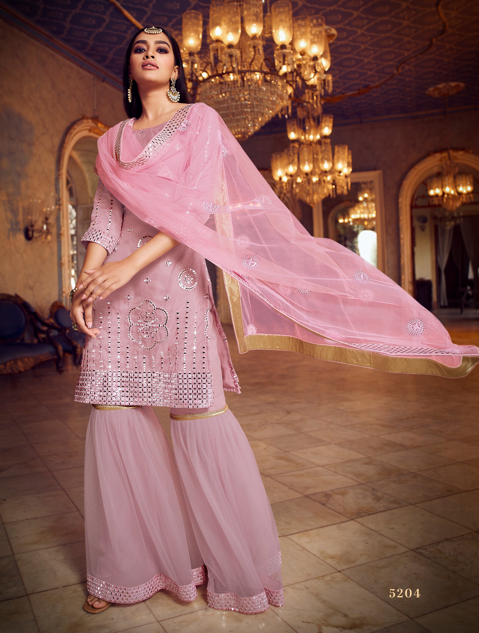 baby pink color partywear salwar suit for stylish look - Joshindia