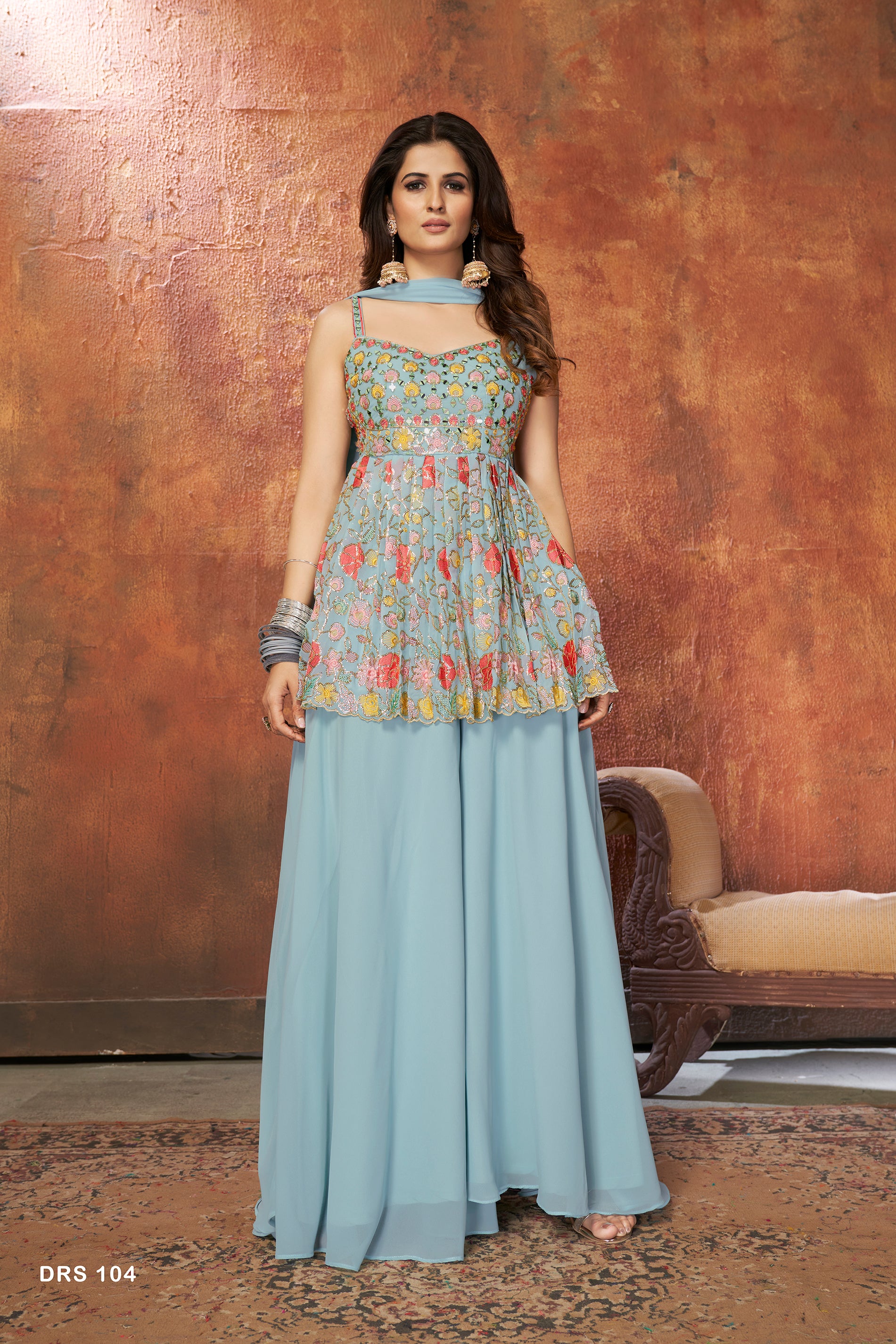 Beautiful Blue Designer Salwar suit At Best Price - Joshindia