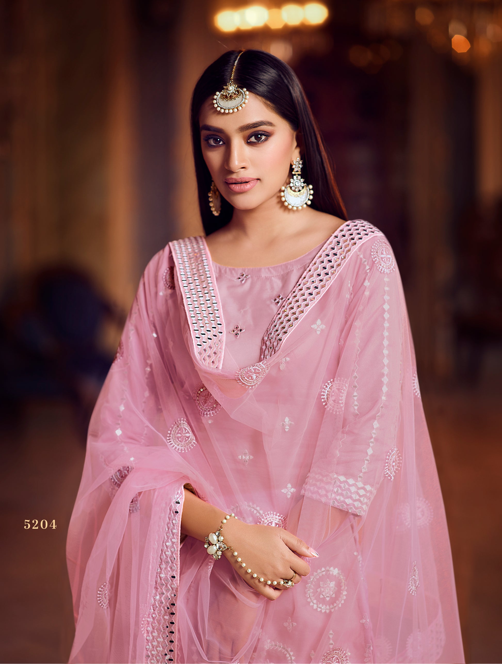 baby pink color partywear salwar suit for stylish look - Joshindia