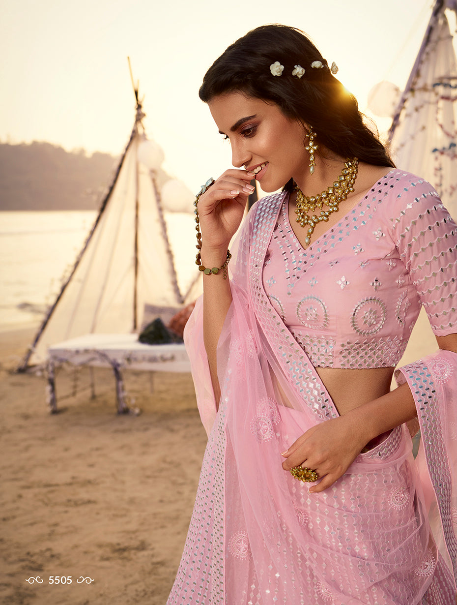 Sky Pink Embroidered Party Wear Online Lehenga Choli TDS4927 –  TheDesignerSaree