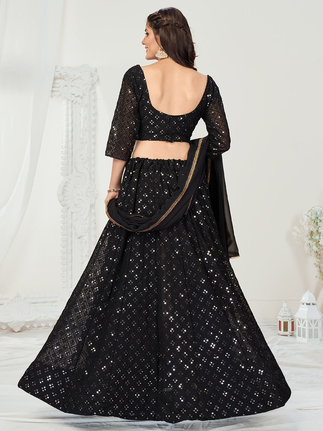 Black Lehenga Choli : Buy Black Color Lehenga Online