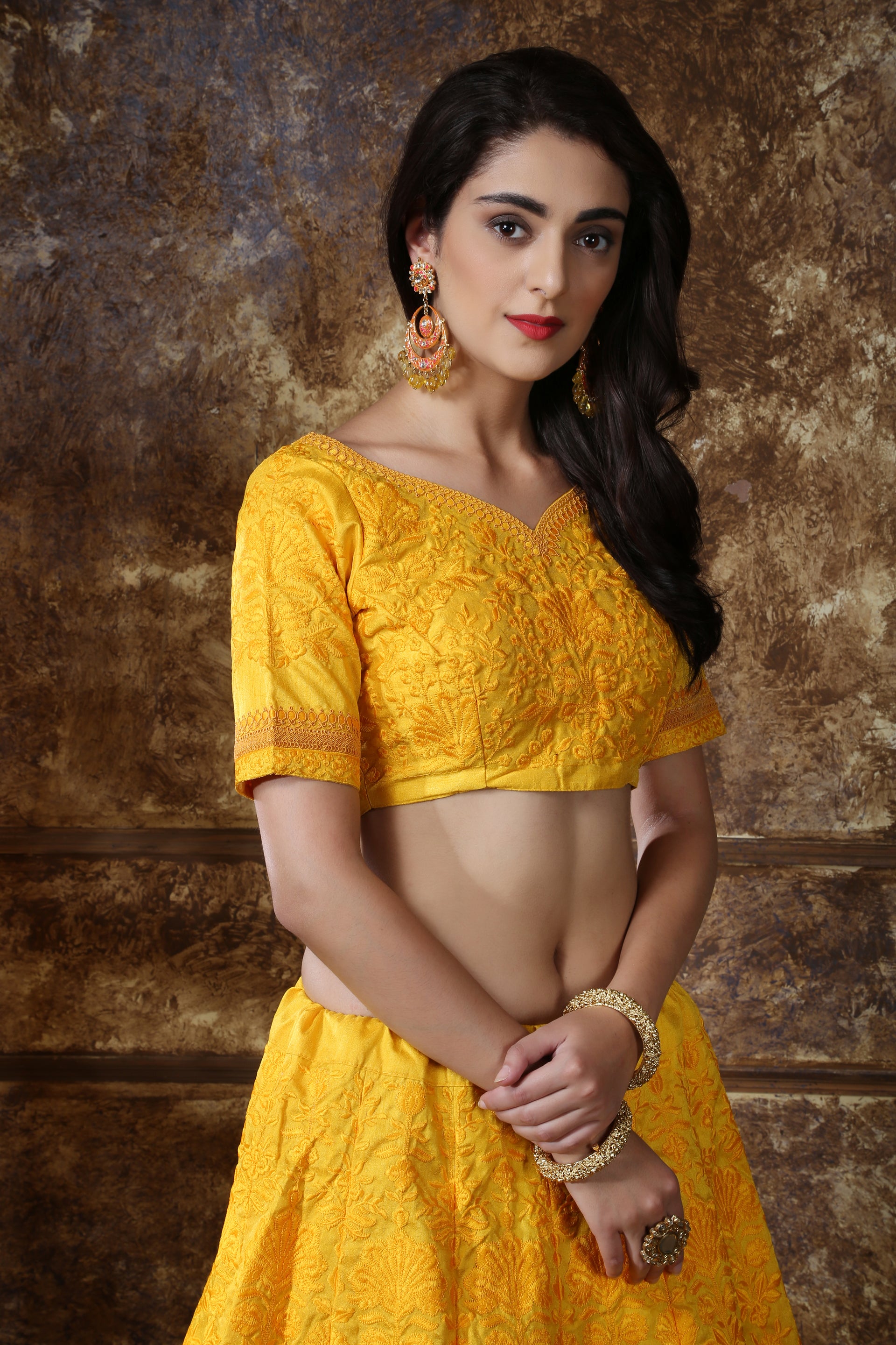 Yellow Lehenga Choli Designs for Haldi Ceremony in Bollywood Style - K4  Fashion | Indian bridal outfits, Haldi outfits, Ceremony dresses