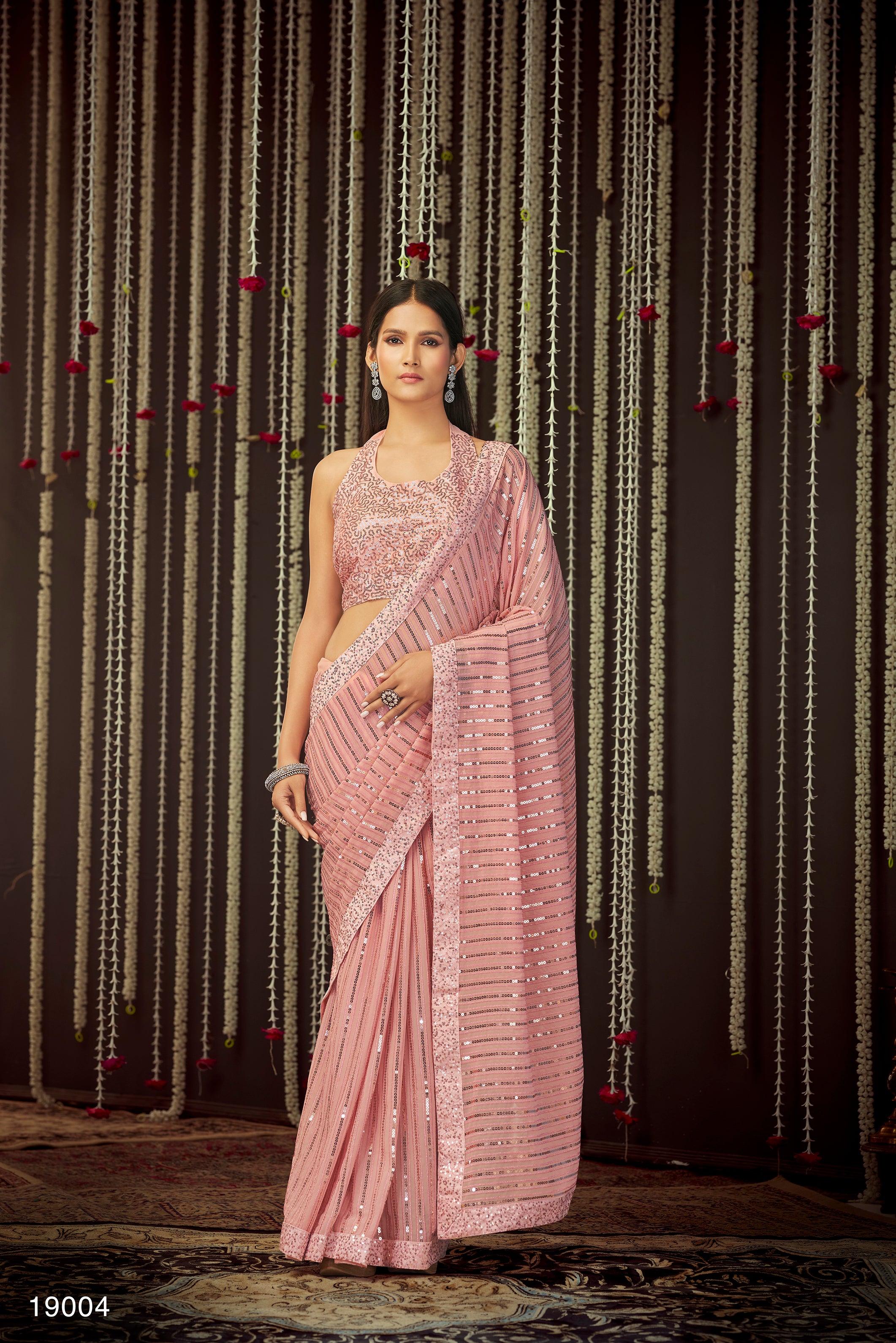 Shop Baby Pink Saree Set for Women Online from India's Luxury Designers 2024