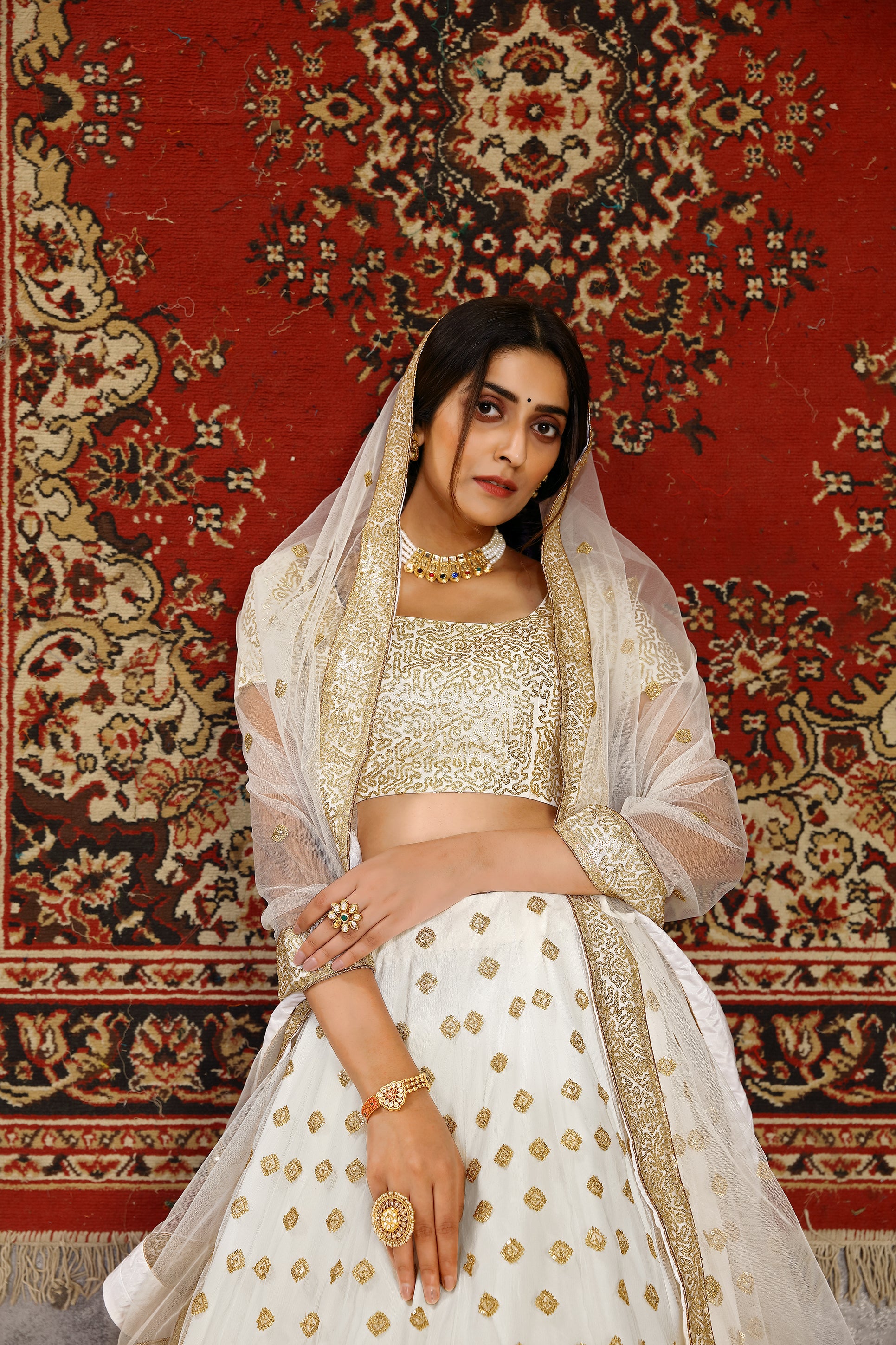 Buy Georgette Party Wear Lehenga Choli In Creamy White Color Online -  LLCV01832 | Andaaz Fashion