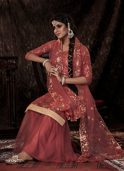 Trending Dark Orange Color Designer Salwar suit Buy Now - Joshindia