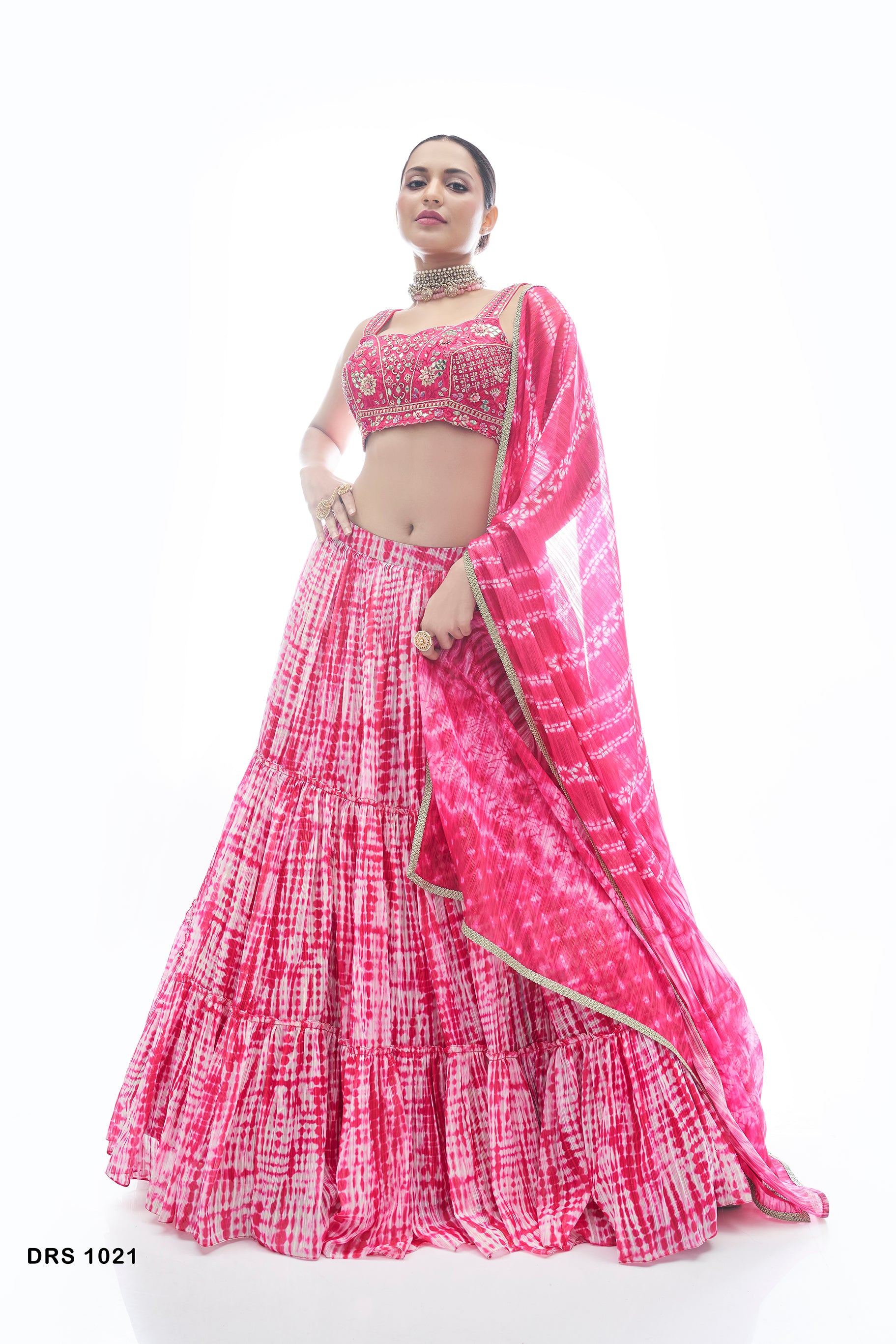 Utsav Fashion Women's Lehenga Style Embroidered Net Saree in Magenta and  Red in Solapur at best price by Zaib Rafat Garments Pvt Ltd - Justdial