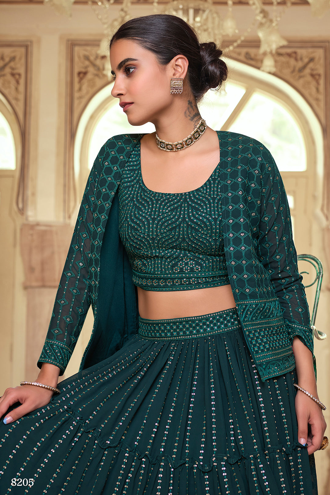 H B Fashion Embroidered Semi Stitched Lehenga & Crop Top - Buy H B Fashion  Embroidered Semi Stitched Lehenga & Crop Top Online at Best Prices in India  | Flipkart.com