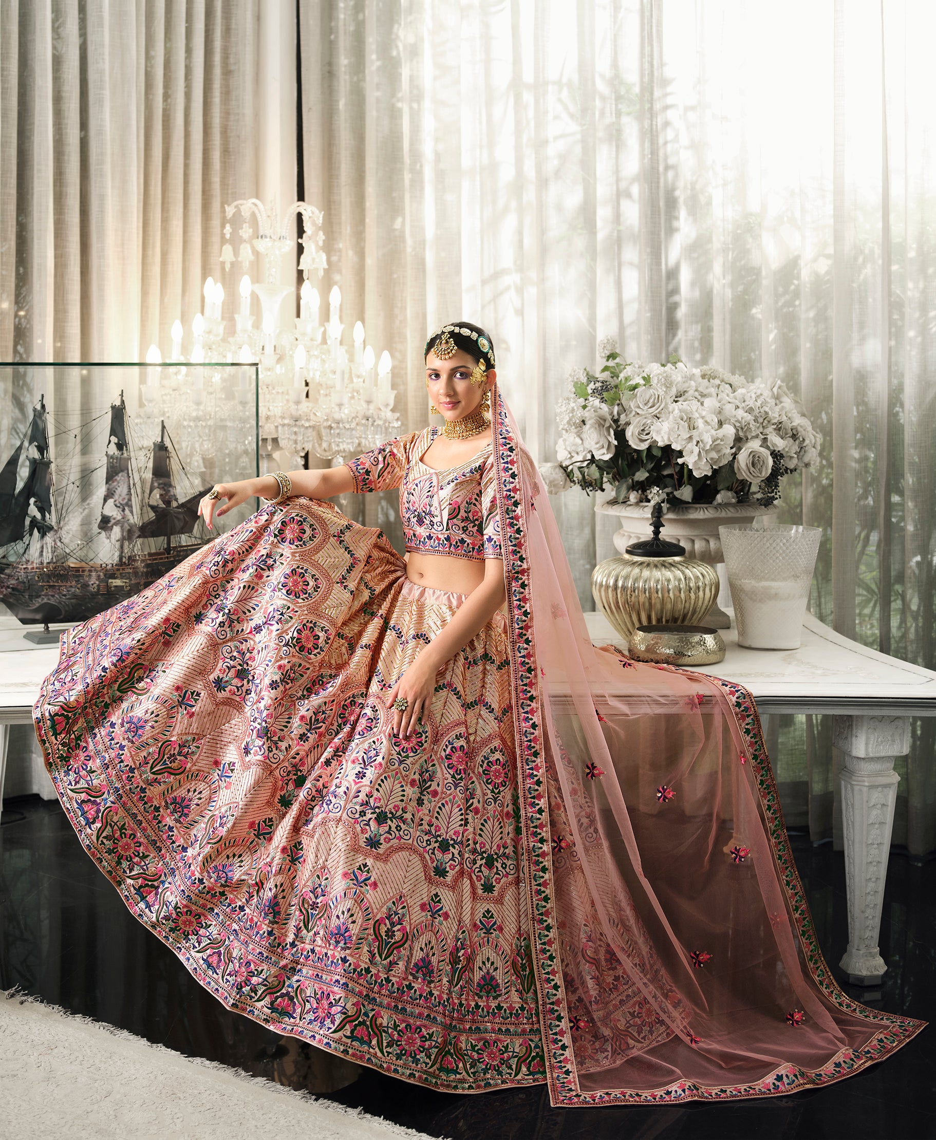 Indian Pakistani Readymade Partywear Look Embroidered Designer Lehenga  Choli With Dupatta, Dresses for EID - Etsy