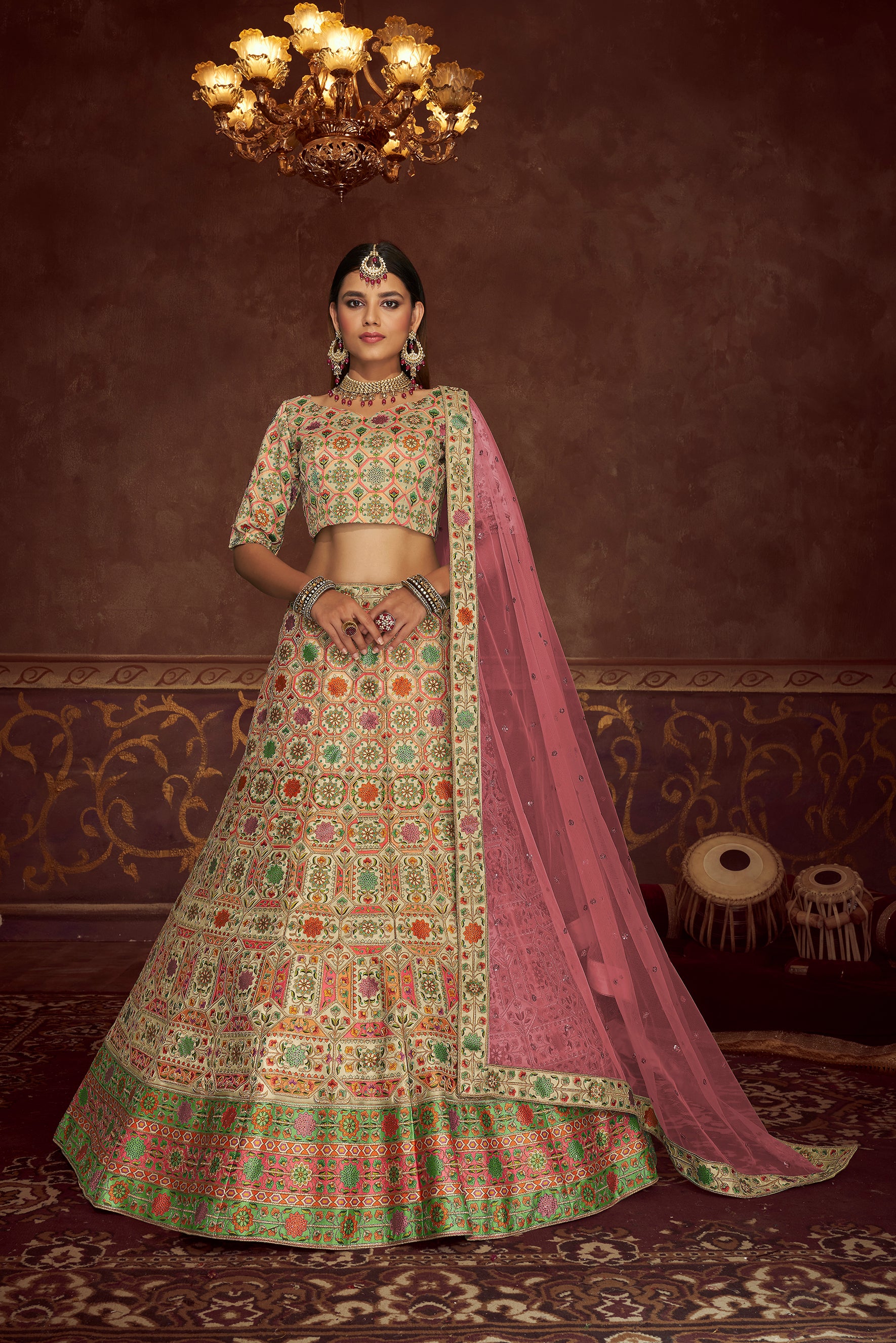 Beautiful Bridal Net Semi-Stitched Lehenga Choli at Rs 750 in Surat