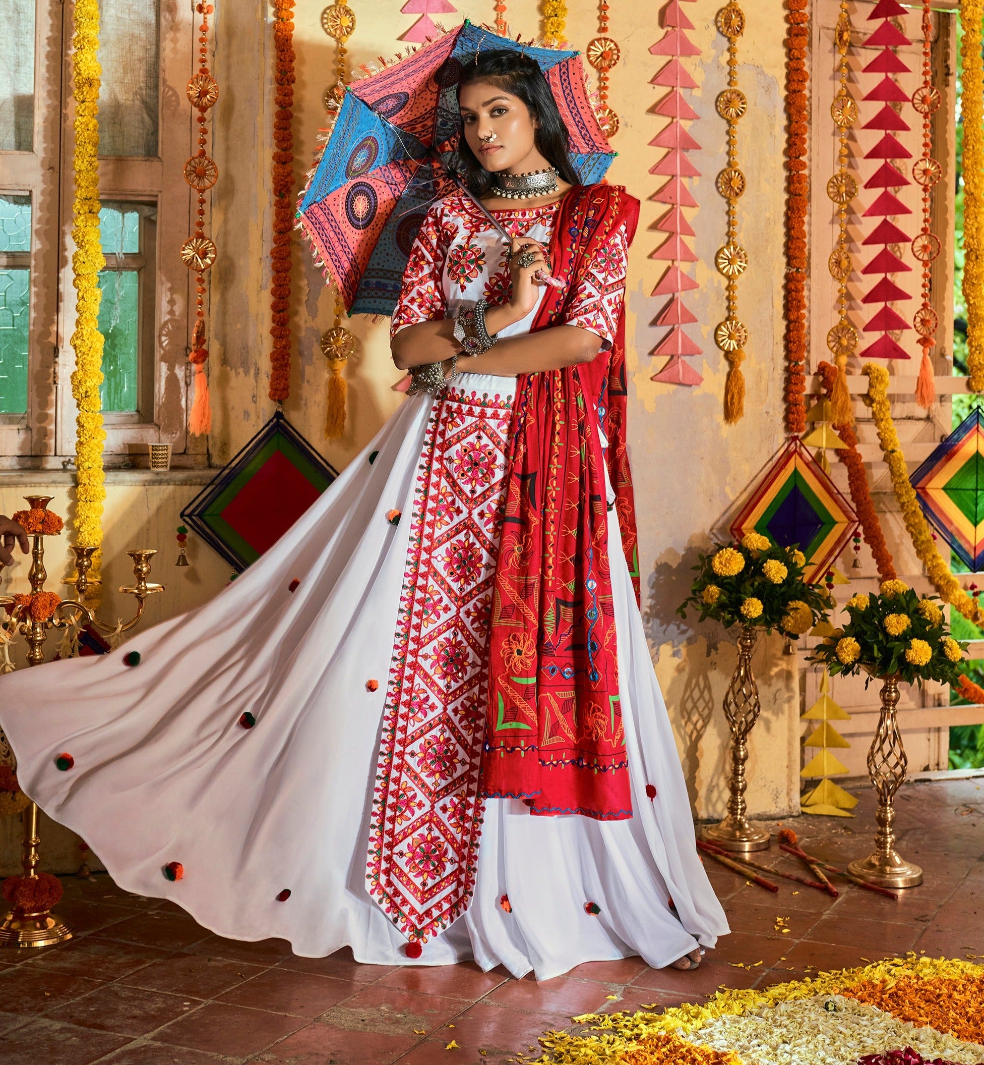 Buy Trendy Red Lehenga Choli Online in India – Joshindia