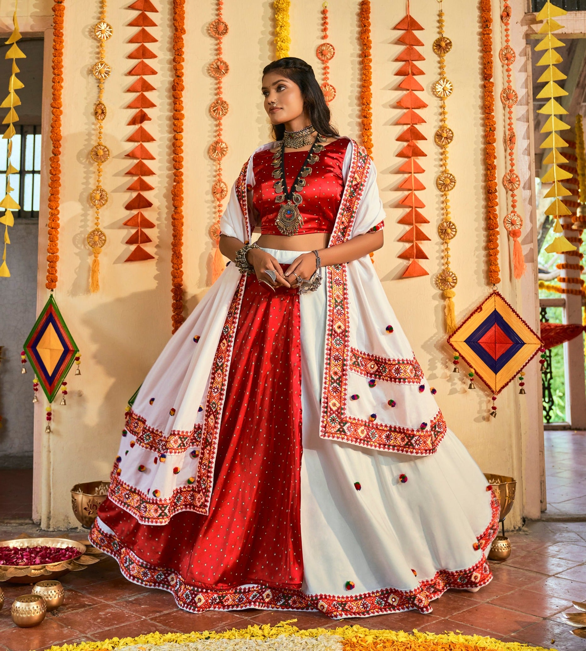 Indian designer white and red lehenga choli for wedding outfits | Designer  lehenga choli, Red lehenga choli, Indian designer wear