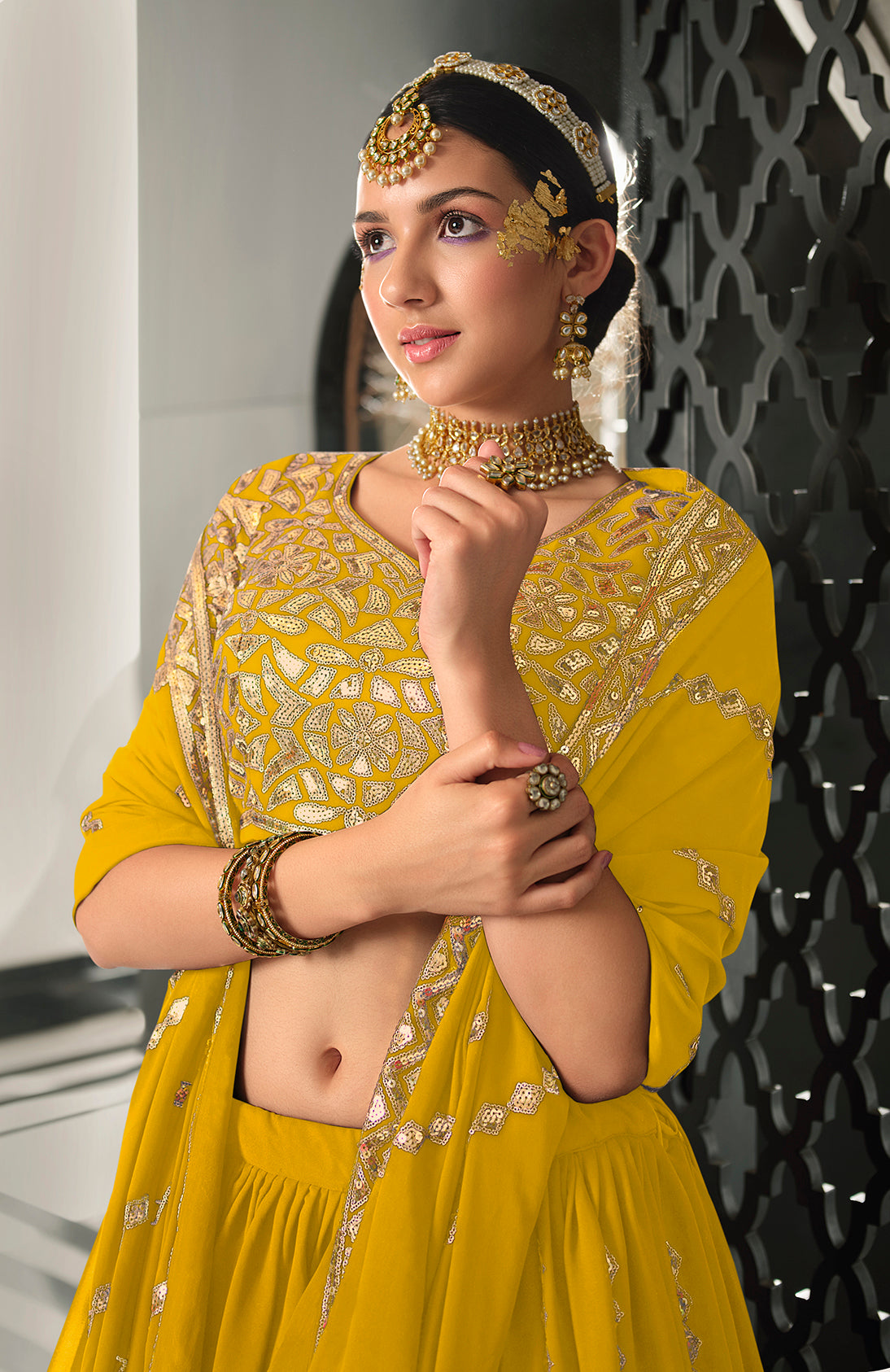 Yellow Color lehenga choli for women Buy Online - Joshindia