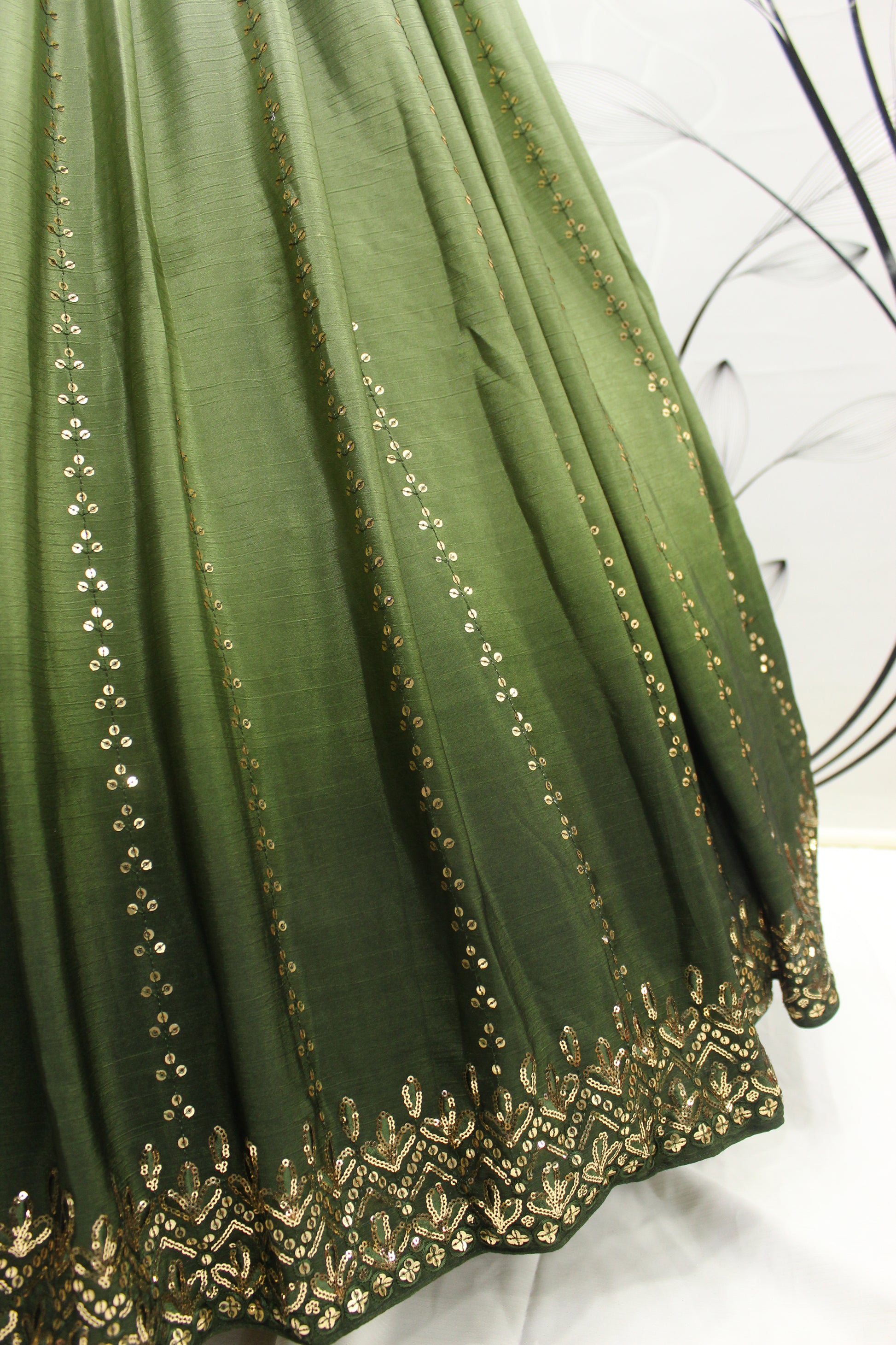 Beautiful Olive Green Color Lehenga Choli For Wedding - Joshindia