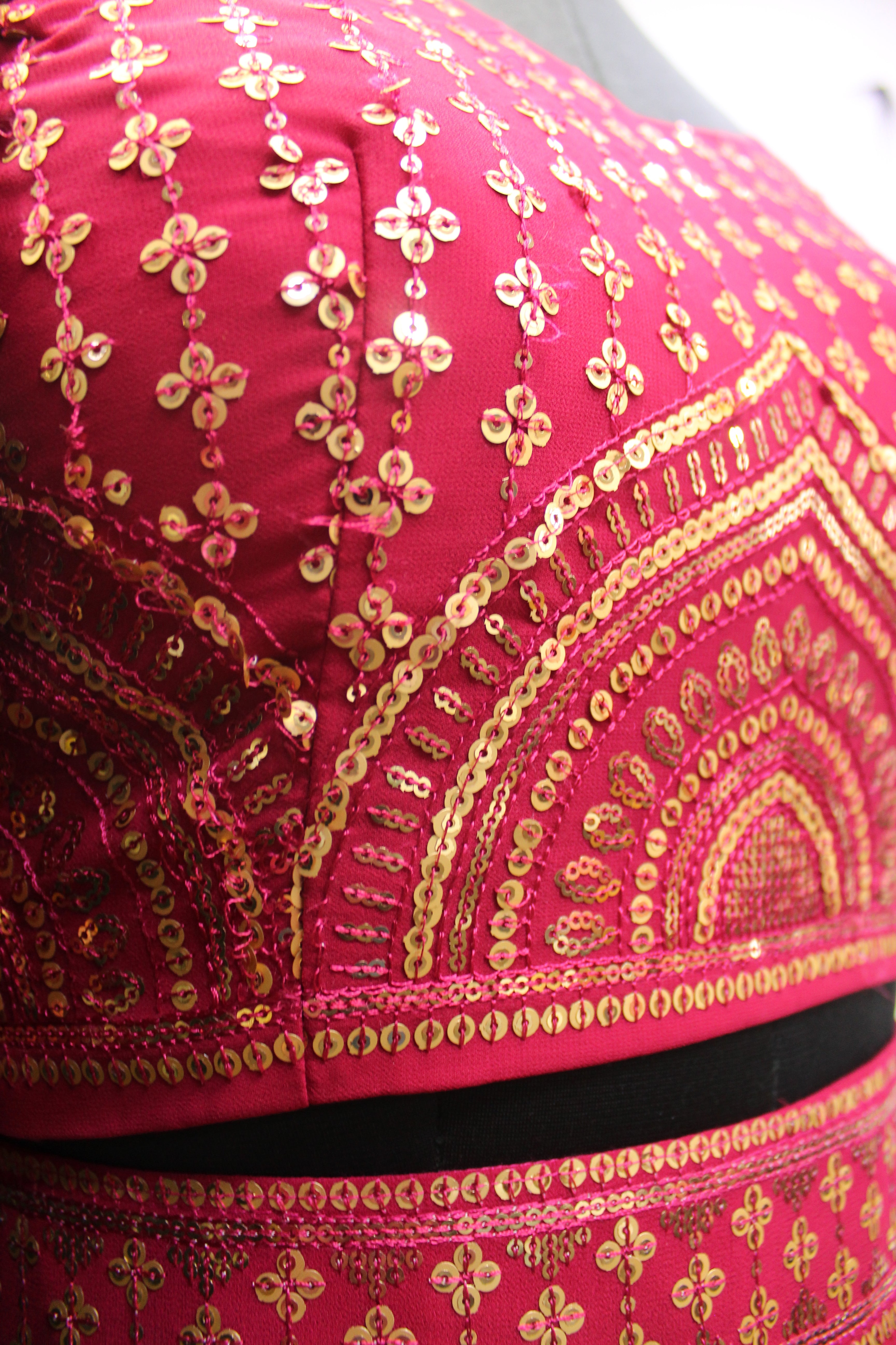Maggam Work Purple Silk Half Saree | Half saree lehenga, Half saree, Lehenga  saree design