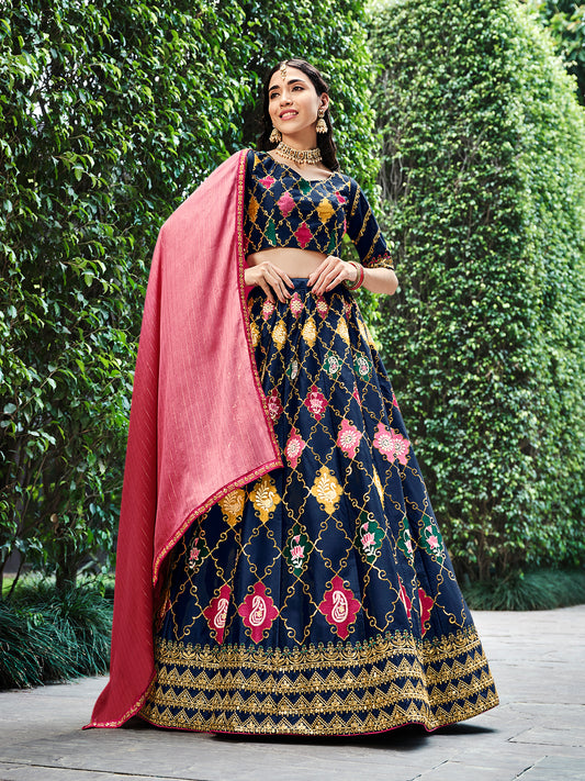 Latest Banarasi Silk Lehenga Designs Online - Joshindia