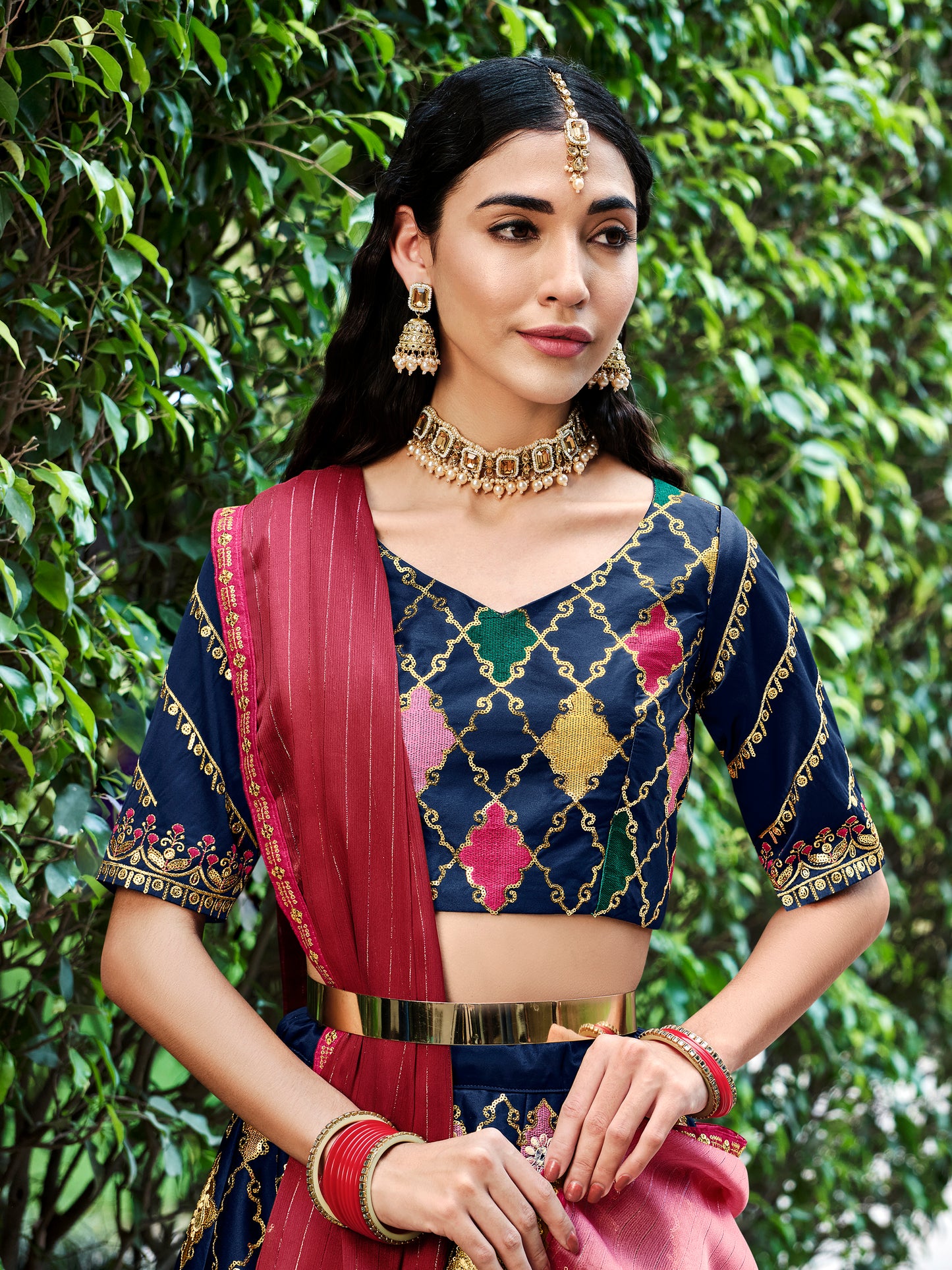 Glazy Navy Color Designer Lehenga Choli Buy Now - Joshindia