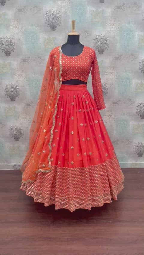 Buy Orange Blended Cotton Printed Kutch Work Chaniya Choli Festive Wear  Online at Best Price | Cbazaar