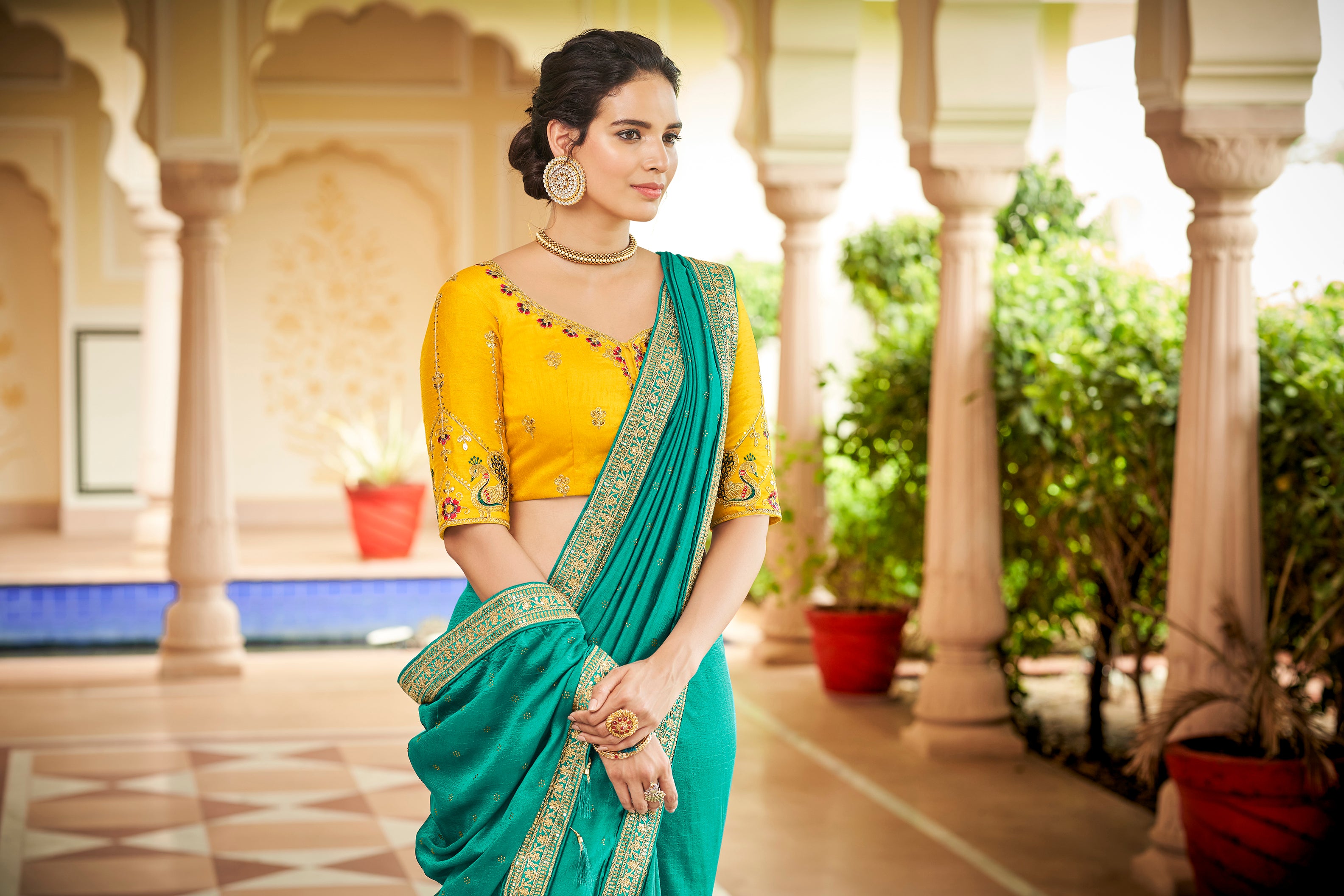 Ethnic Wedding Fancy Soft Lichi Silk Saree,Indian Traditional Style Sari  11-KP42 | eBay