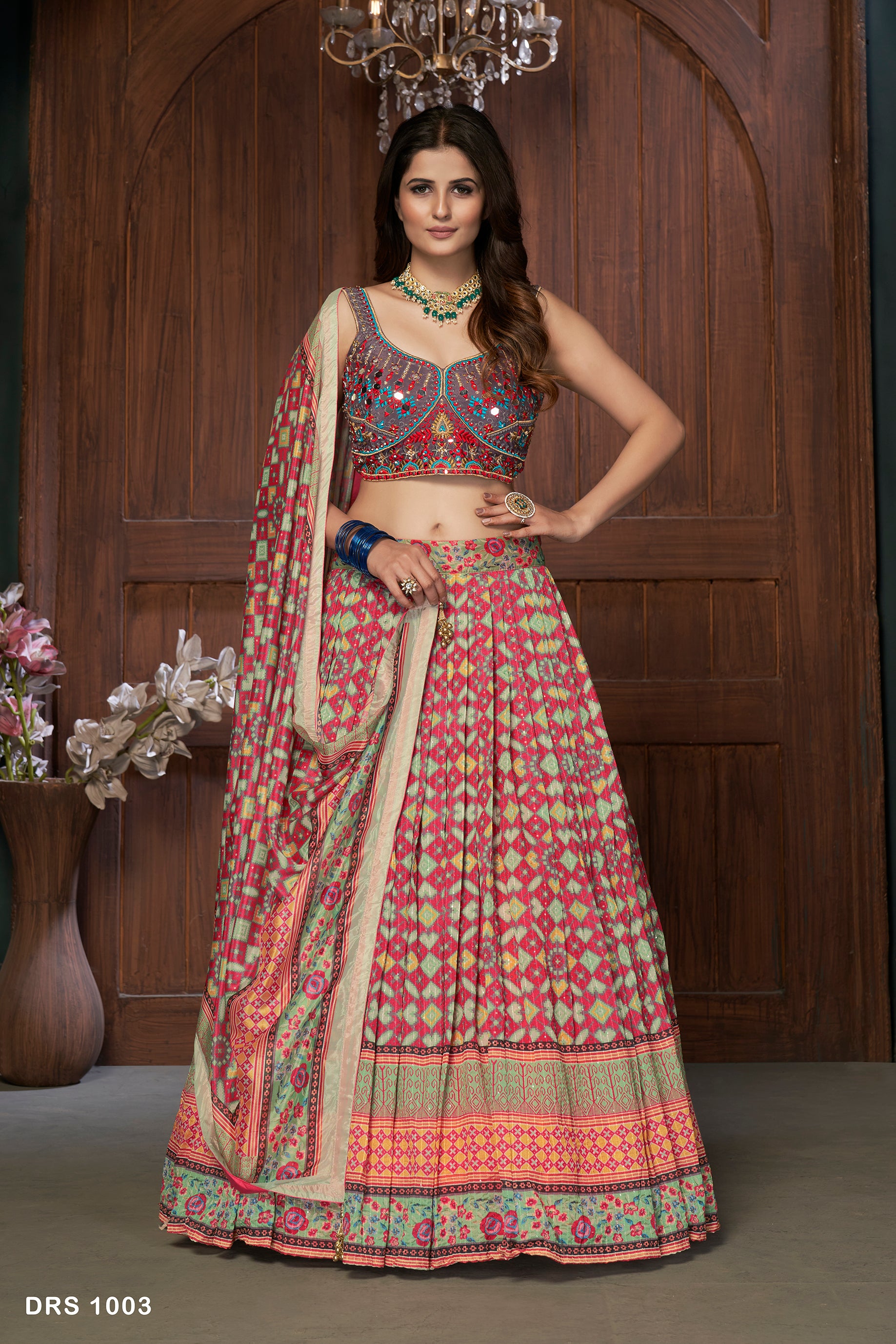 Bollywood Style Multi Color Dolla Silk Designer Wear Lehenga Choli Des –  ekmazon.com