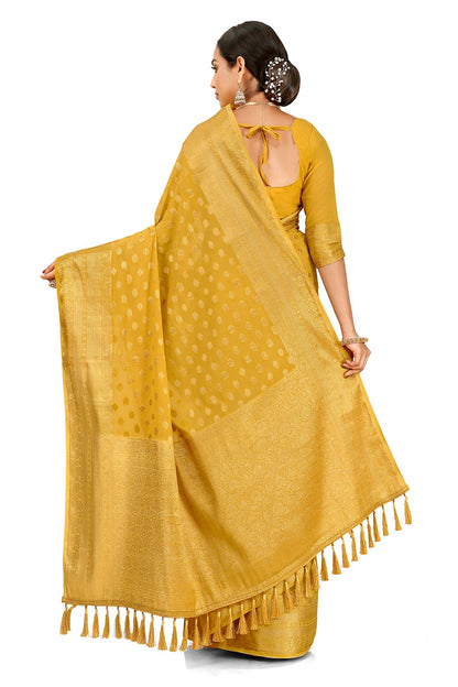 Trending Yellow Color Designer silk Saree Buy  Now - Joshindia