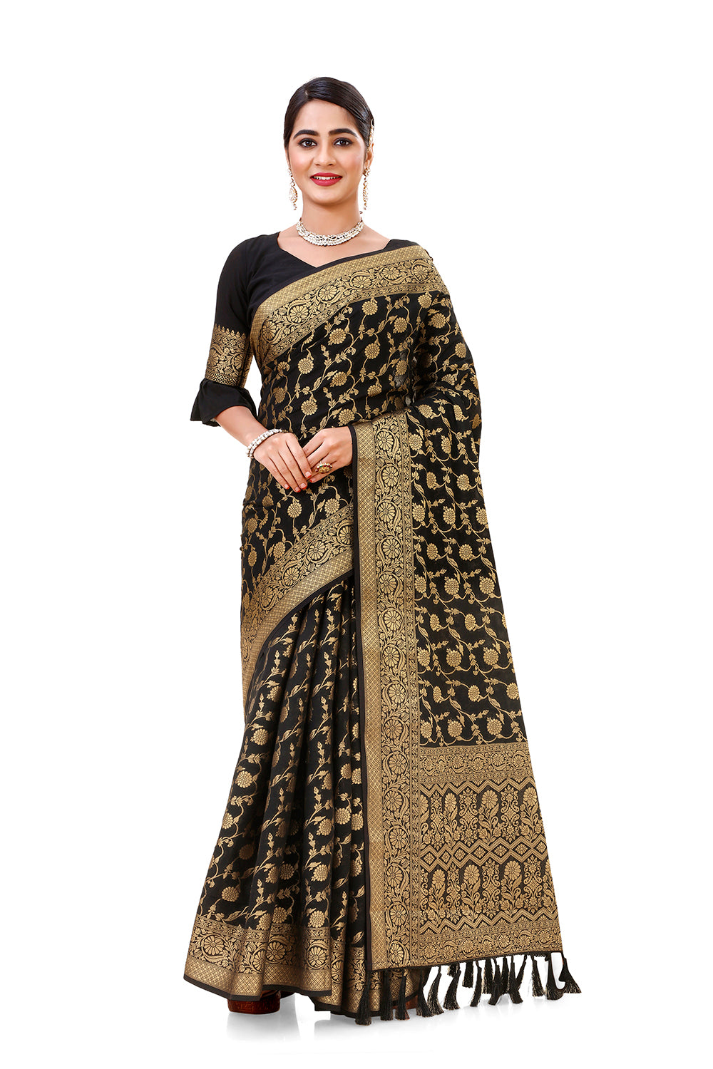 Buy Black Kanjivaram Saree online-Karagiri – Karagiri Global