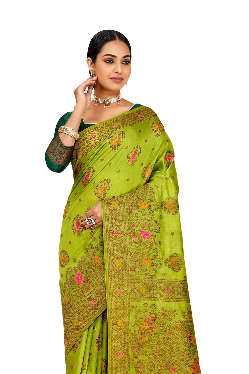 Royal Export Party Wear traditional look soft silk saree with blouse at Rs  599/piece in Surat